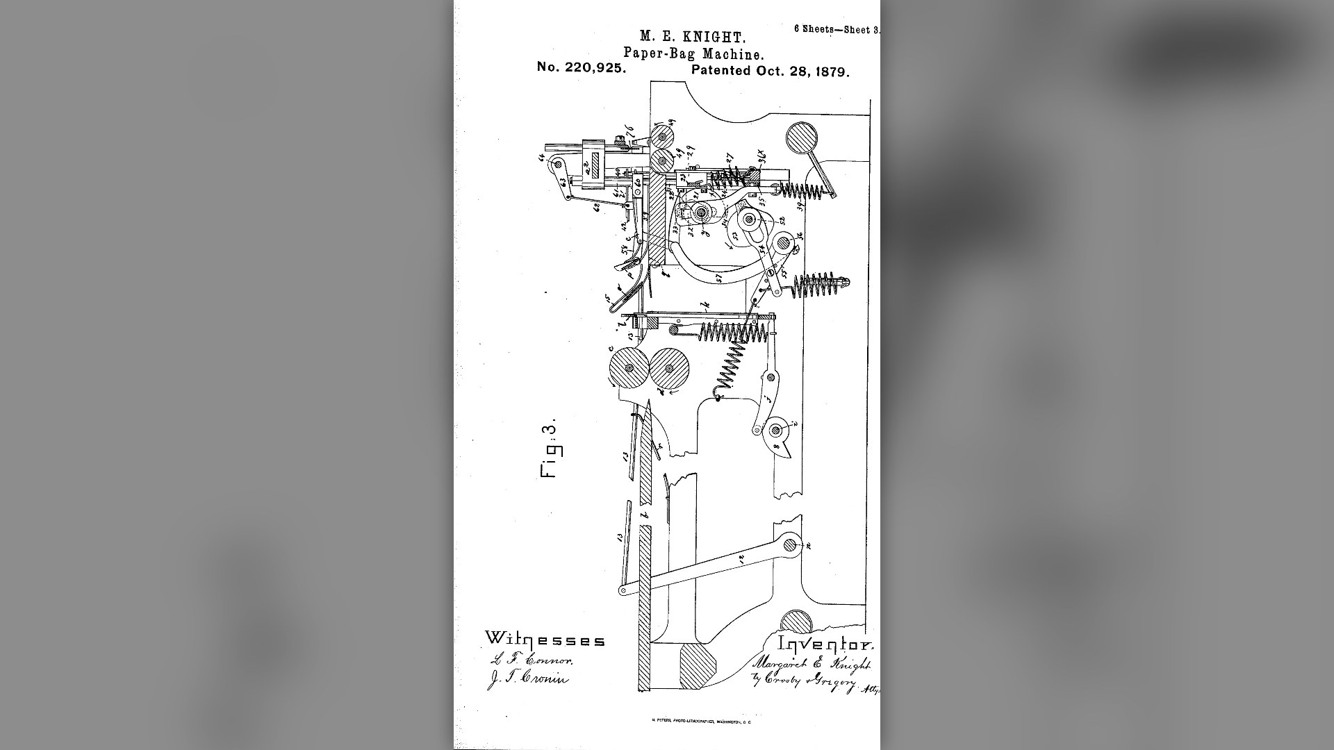 19. Flat-Bottom Paper Bag Machine — Margaret E. Knight