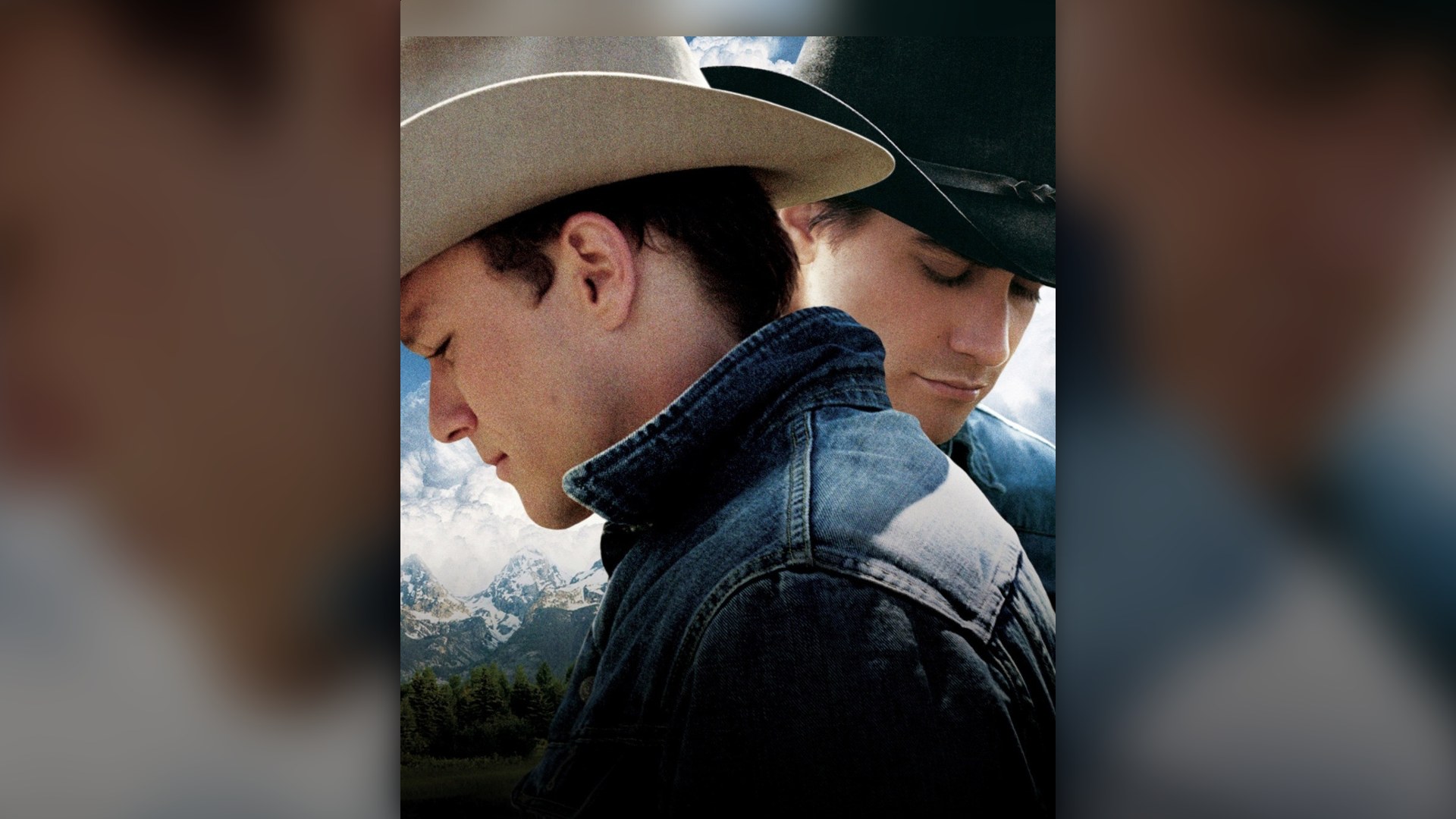 Heath Ledger and Jake Gyllenhaal tending sheep in the Wyoming mountains in Brokeback Mountain.
