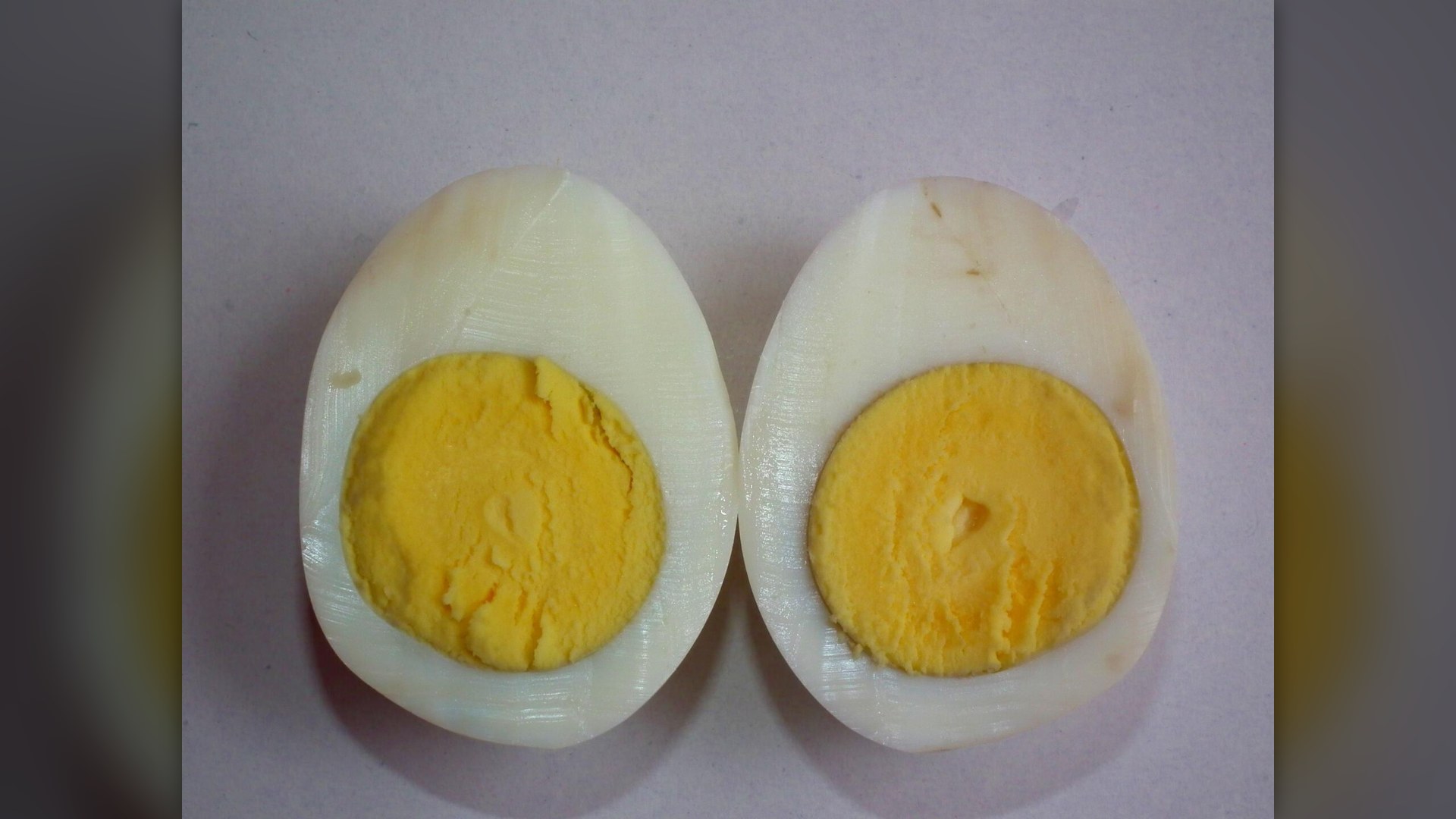 Hard boiled egg cross-section showing complete amino acid protein