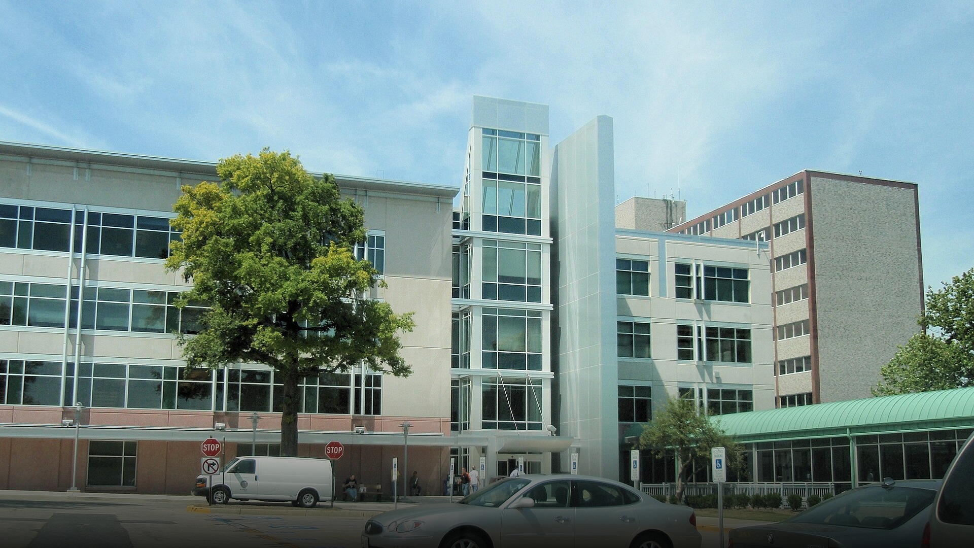 Exterior of the U.S. Social Security Administration Headquarters building in Maryland.