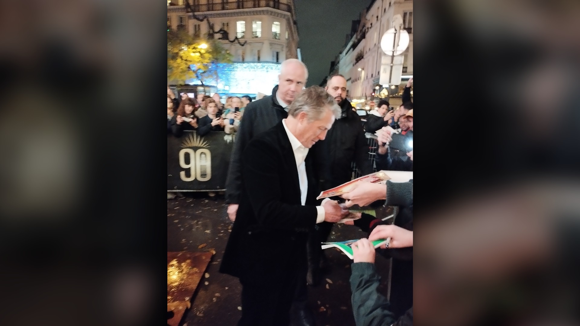 British actor Hugh Grant at the Grand Rex premiere in 2023