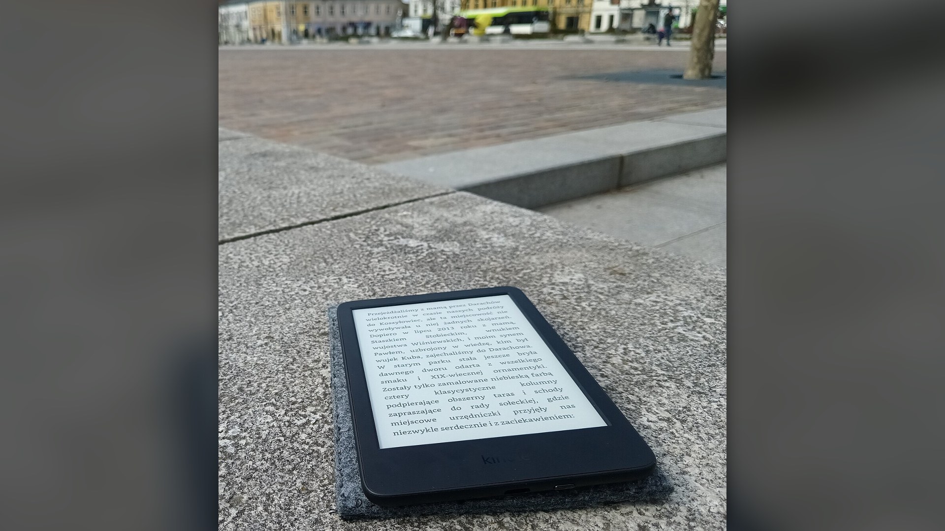 Amazon Kindle Paperwhite e-reader with sharp electronic ink display.