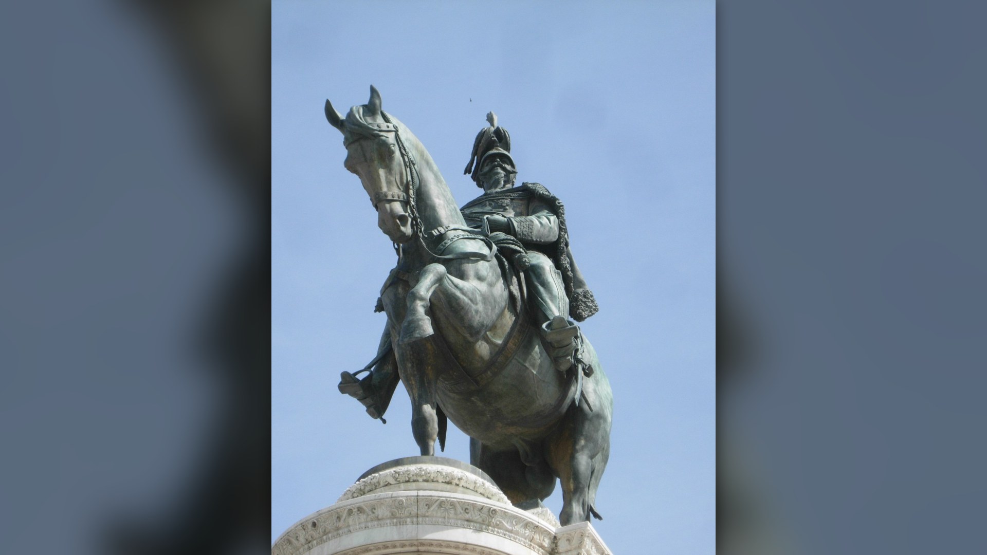 Equestrian statue of Victor Emmanuel II at the Vittoriano in Rome