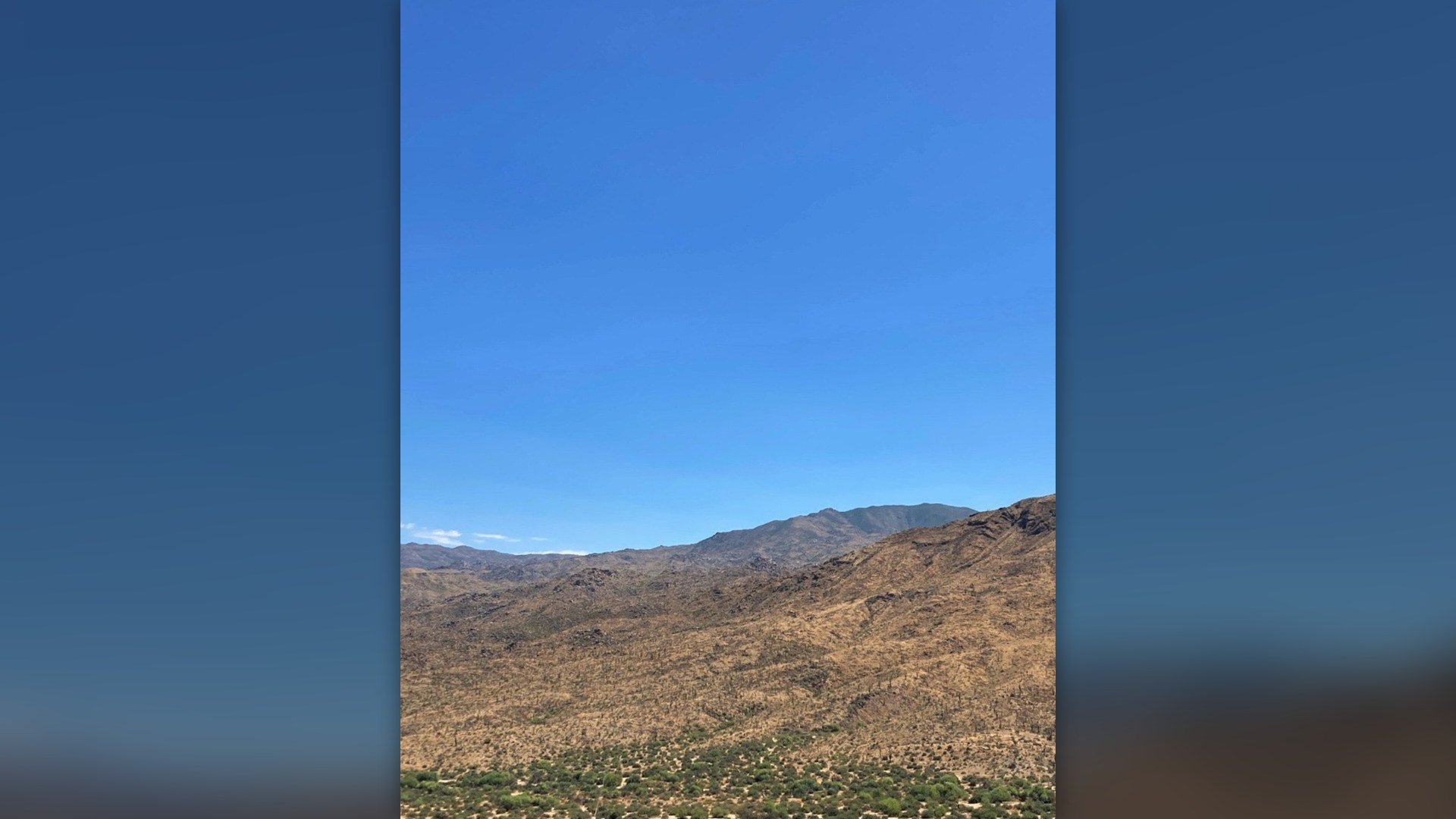 Rugged peaks and desert ridgeline of Arizona's Superstition Mountains