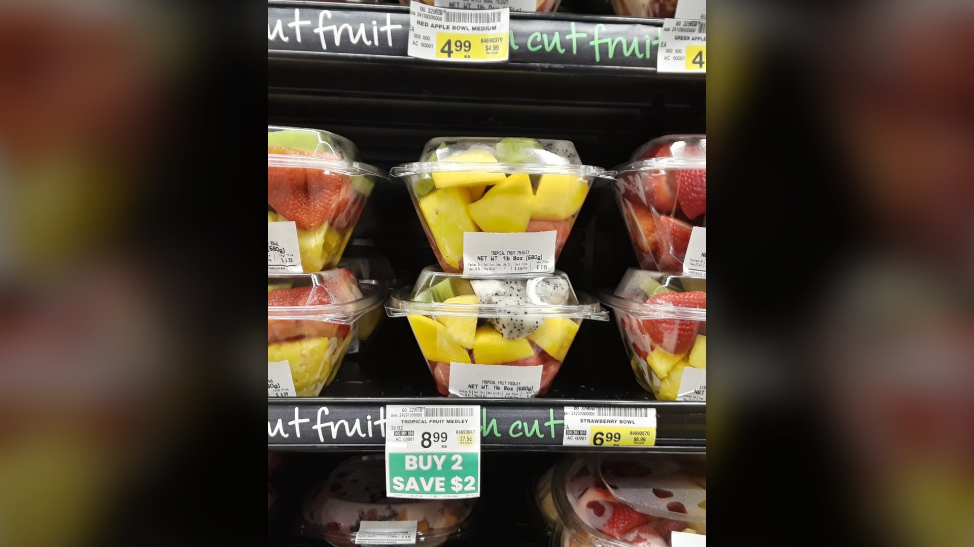 6. Pre-Cut Packaged Fresh Fruit & Veggies