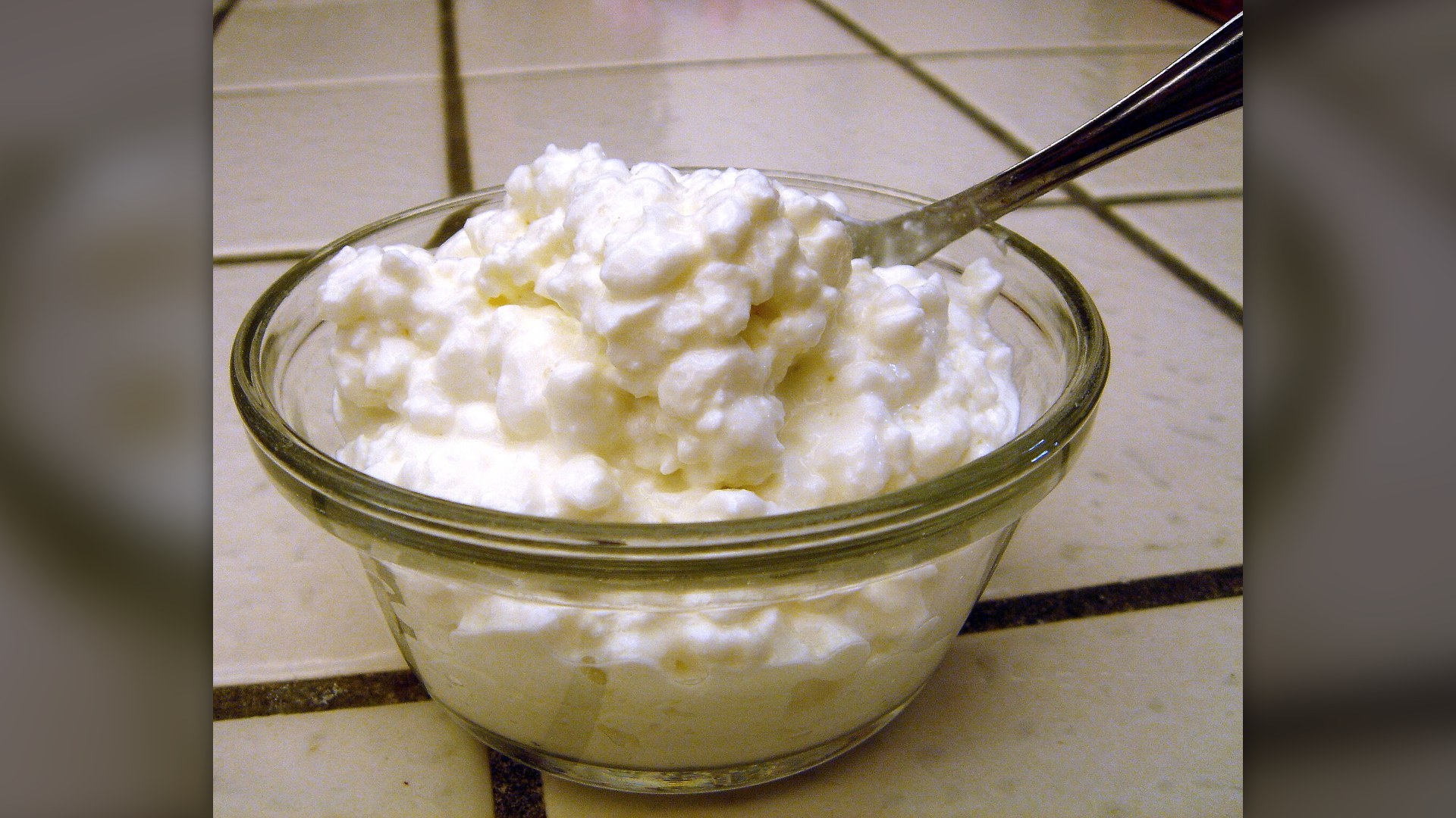 A clean bowl of low-fat cottage cheese high in slow-digesting casein protein