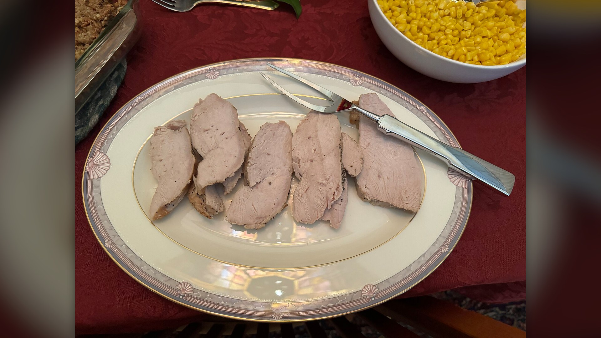 Roasted cooked turkey breast providing ultra-lean poultry protein
