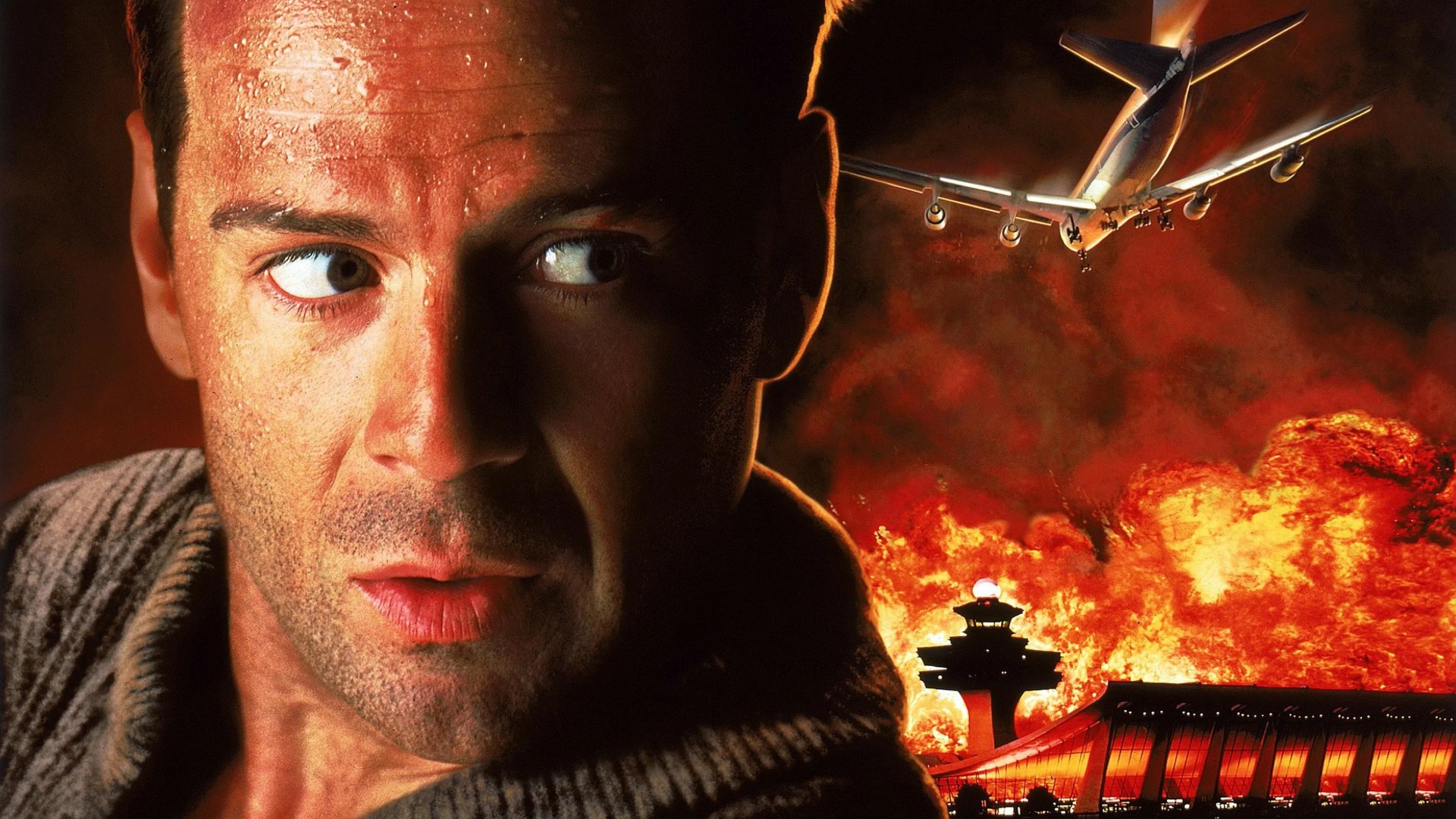 John McClane navigates the smoke-filled air ducts of Nakatomi Plaza with a lighter in Die Hard.