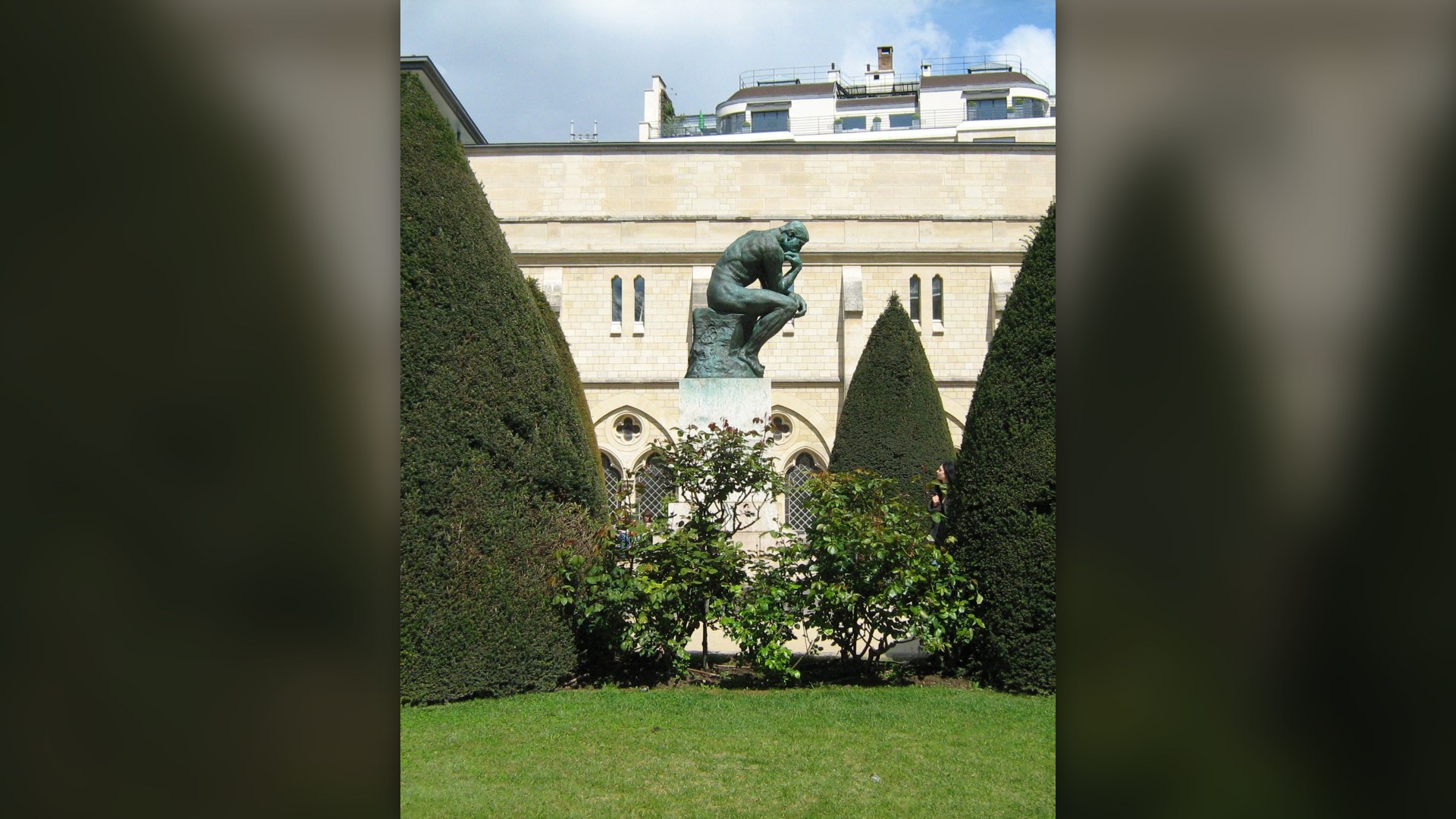 Rodin's The Thinker bronze sculpture in Paris