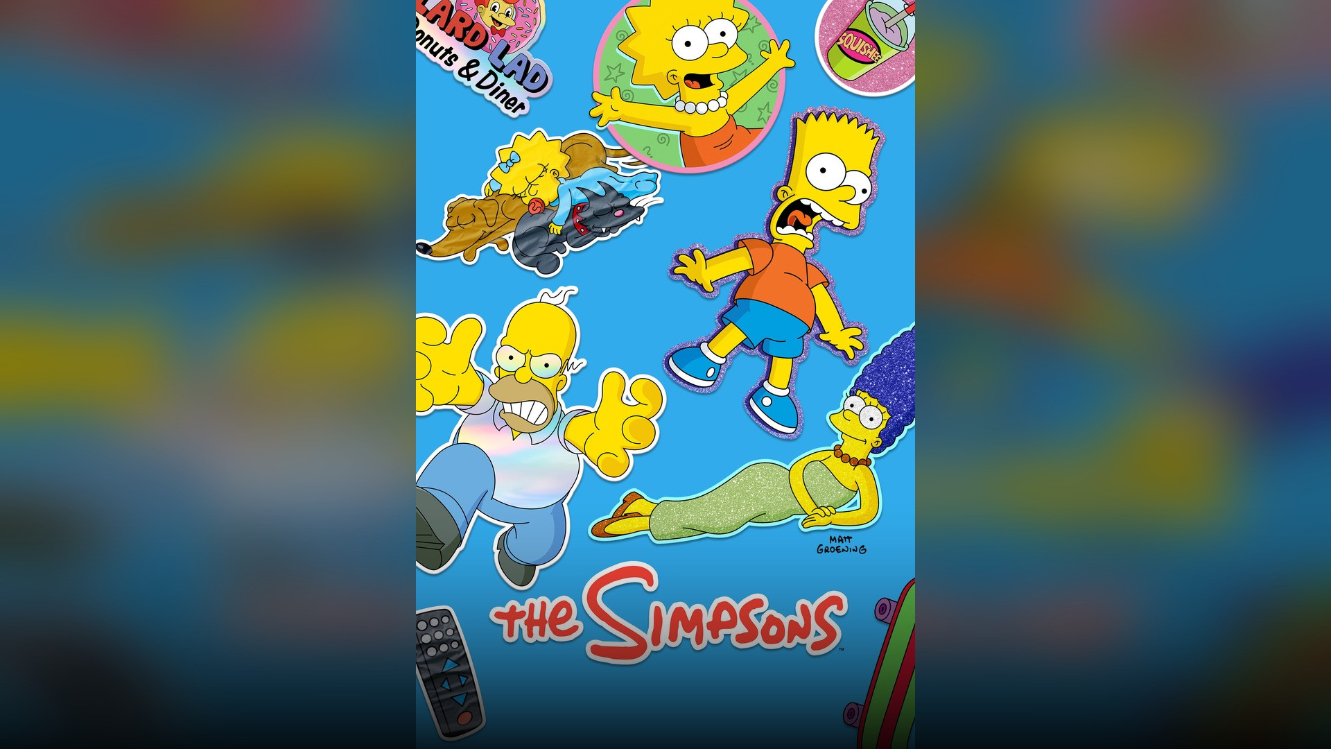 Original animation artwork for The Simpsons celebrating iconic cartoon history.