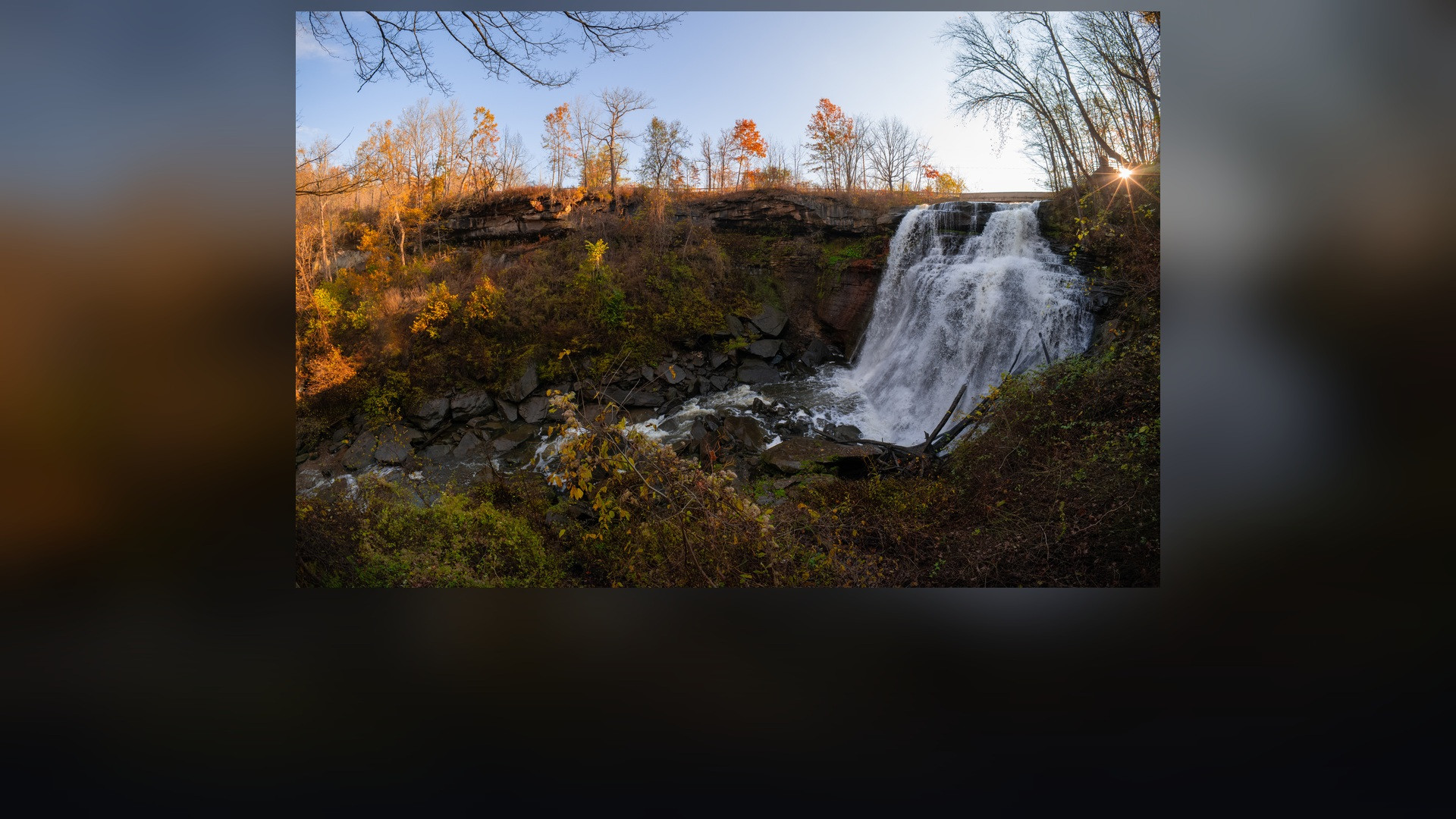 Panoramic landscape vista of Cuyahoga Valley National Park showing natural geological formations, terrain, and wilderness.