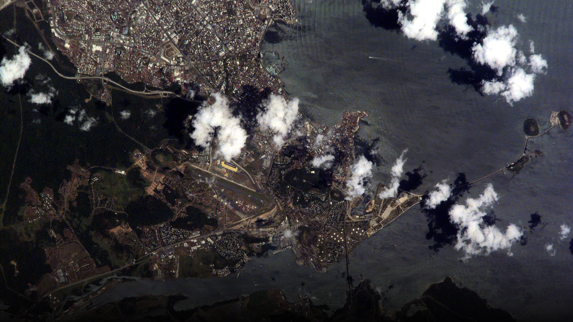 Orbital astronaut and satellite photography of Panama Canal.