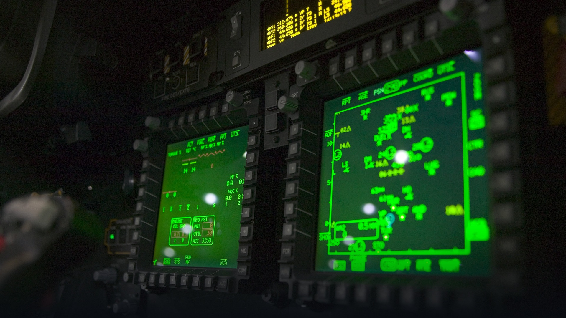 Glass cockpit avionics displays and hardened electronic instrumentation panels.