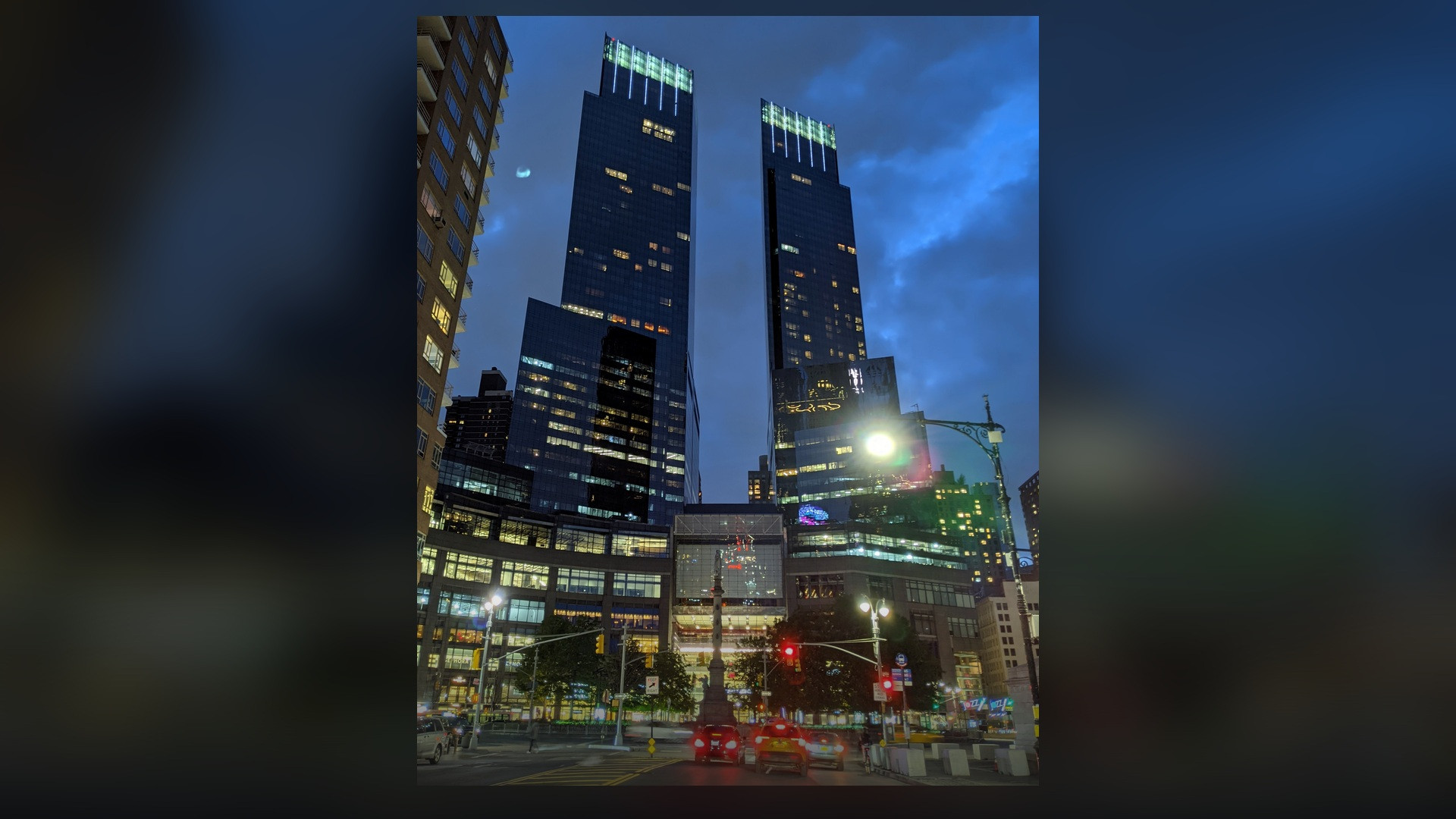 Time Warner Center twin towers at Columbus Circle in New York City