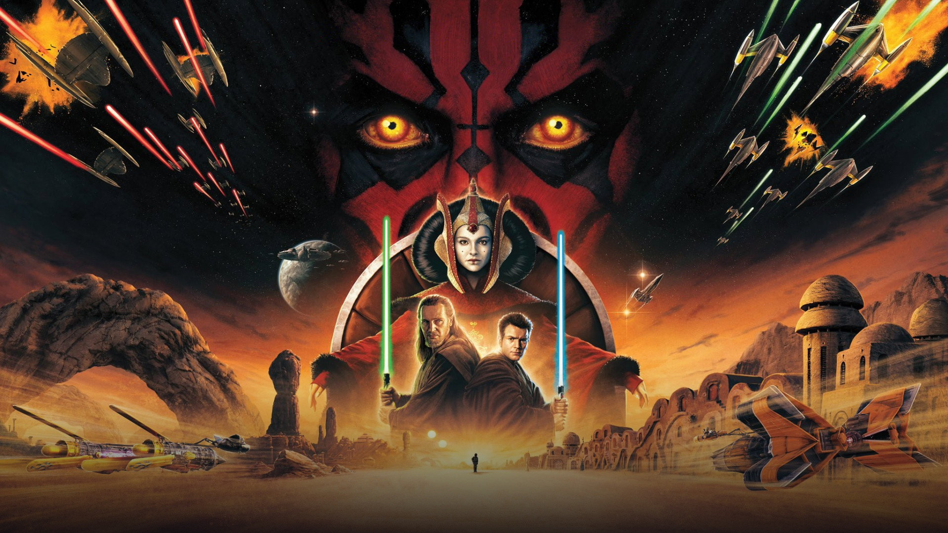 Official film still from Star Wars: Episode I - The Phantom Menace featuring Queen Amidala