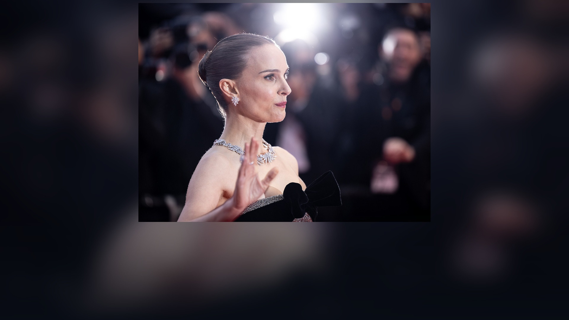 Natalie Portman posing on the red carpet at the Cannes Film Festival.