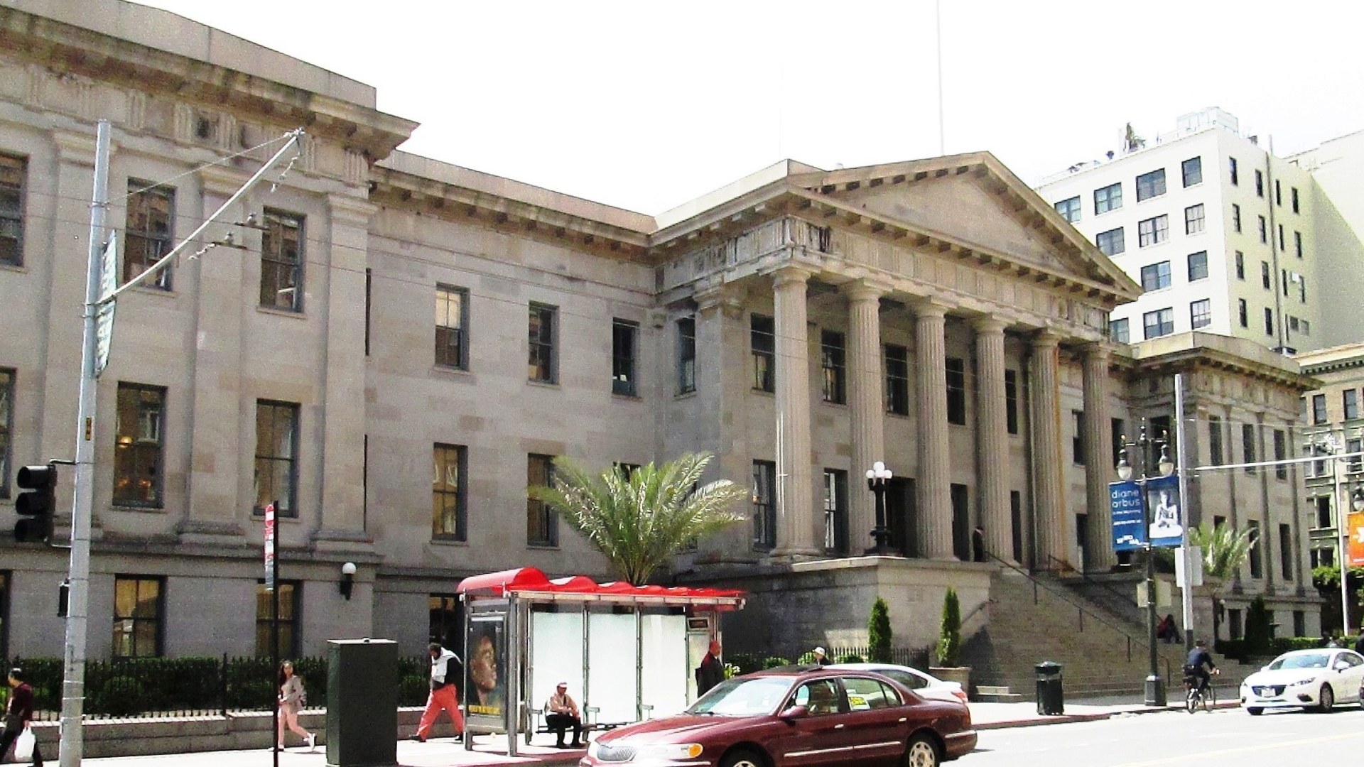Exterior facade of the historic Old United States Mint building in San Francisco, California.