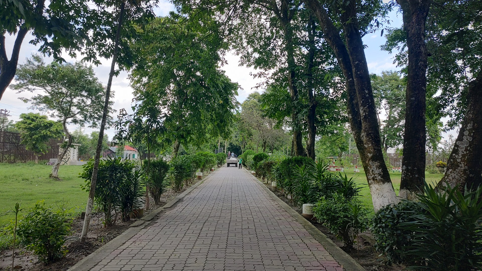 Landscape view of the Tin Bigha Corridor border gate in Cooch Behar linking India and Bangladesh.