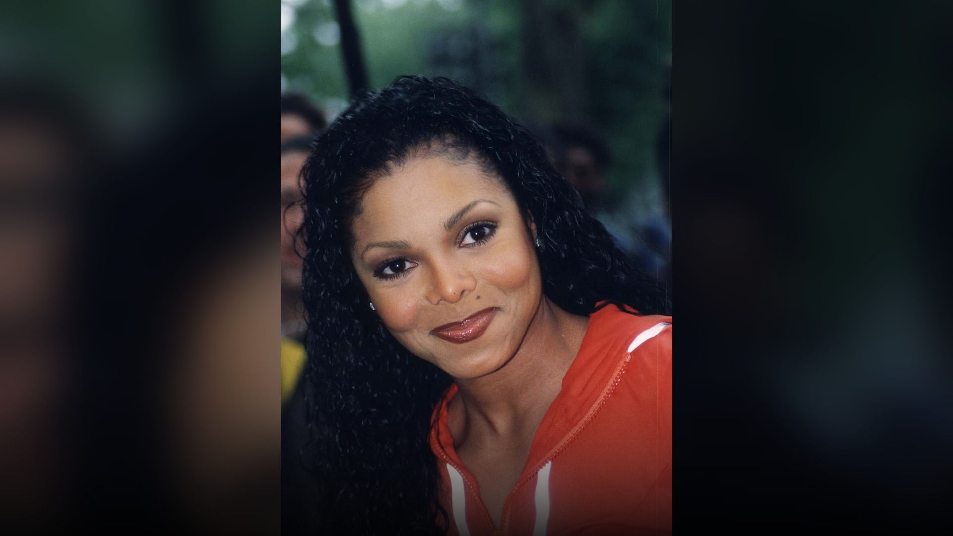Janet Jackson smiling on the red carpet at the BET Awards