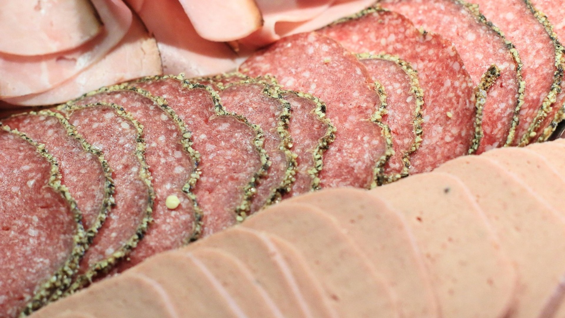 Sliced deli and lunch meats platter