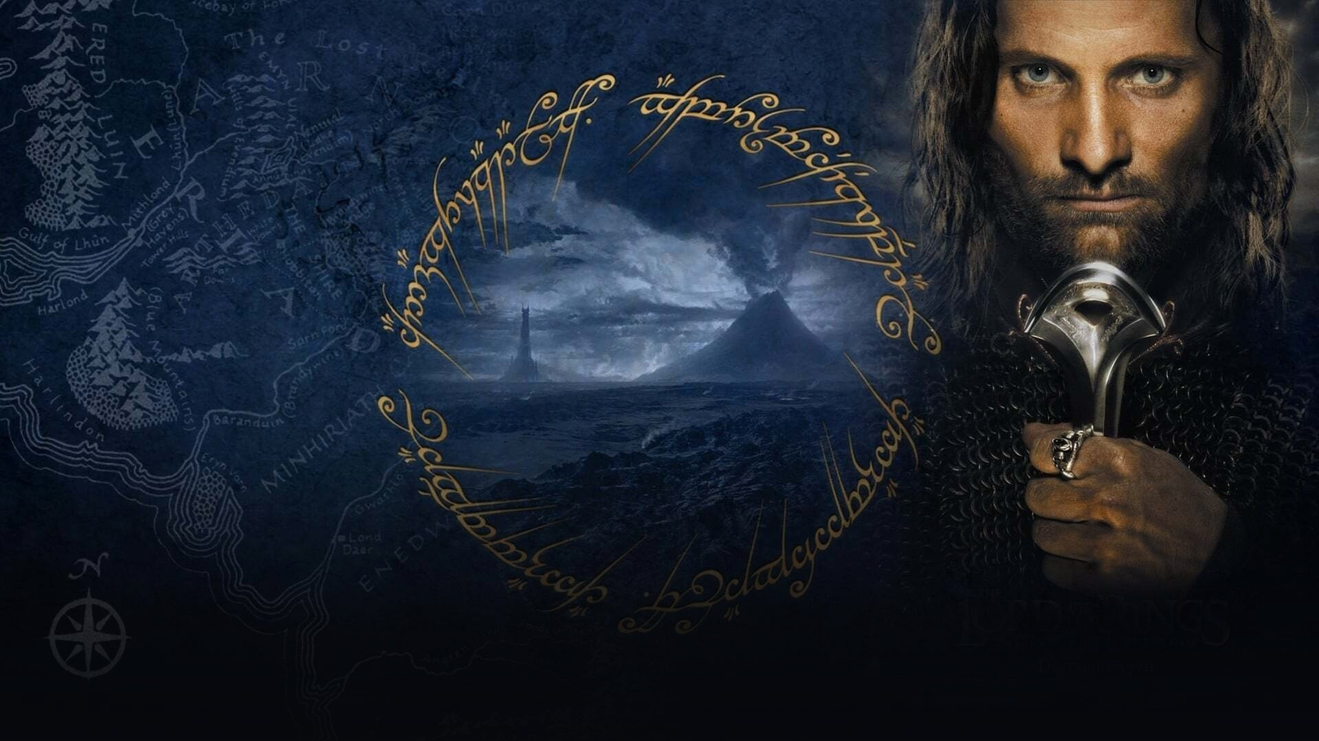 Aragorn leading the army before the Black Gate in The Return of the King.