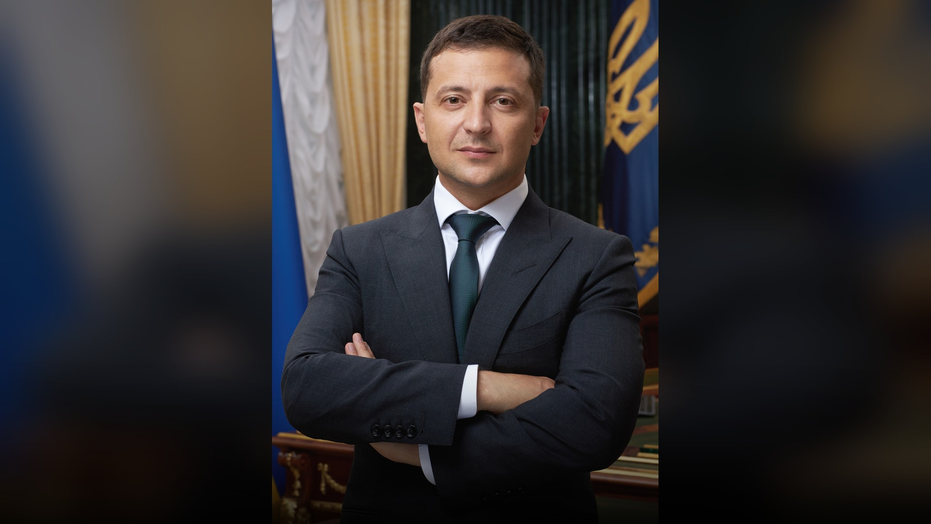 Historical portrait of Volodymyr Zelenskyy documenting their transition from cinema to public office.