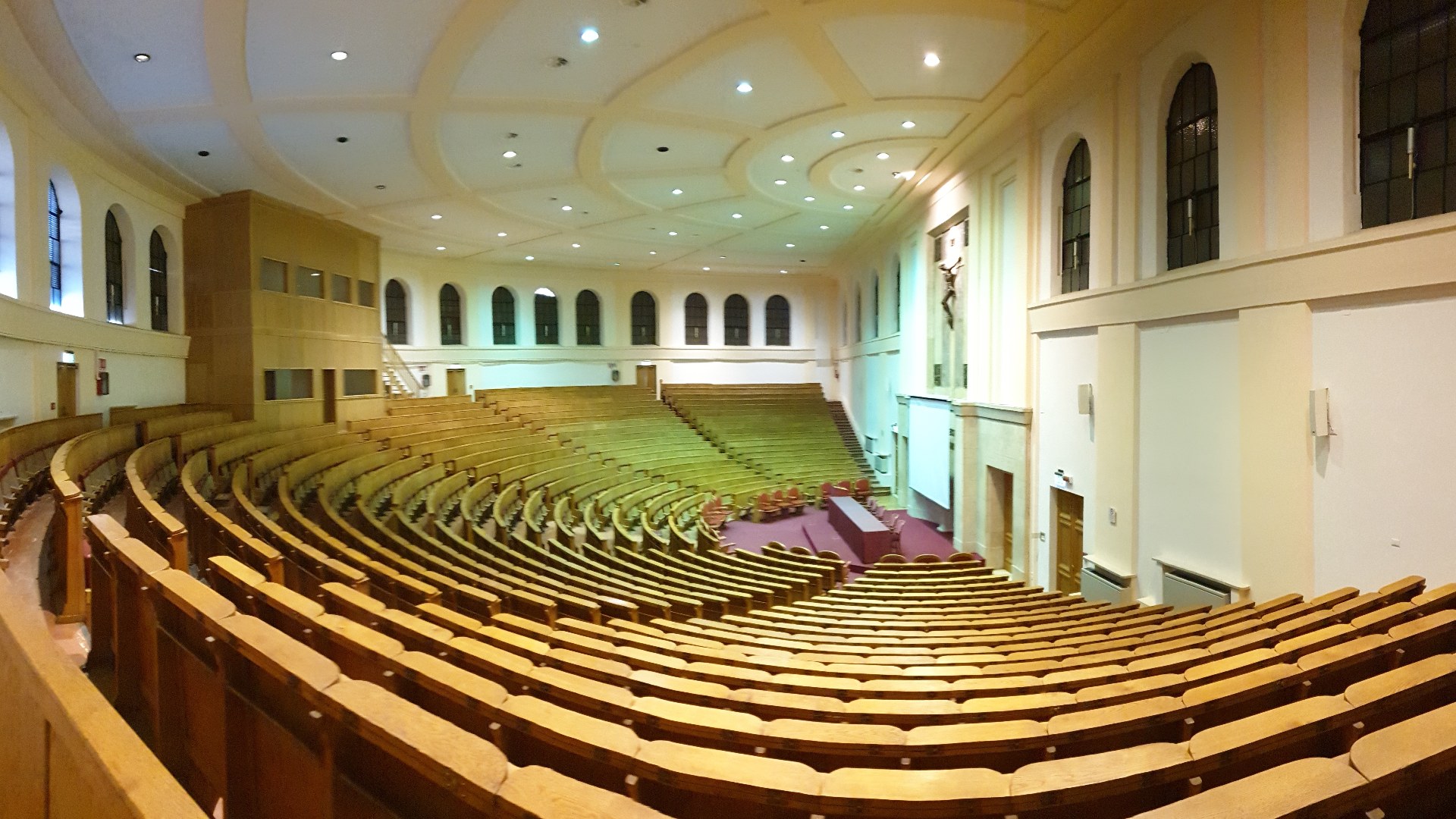 Aula Magna lecture hall at the Pontifical University of Saint Thomas Aquinas (Angelicum) in Rome