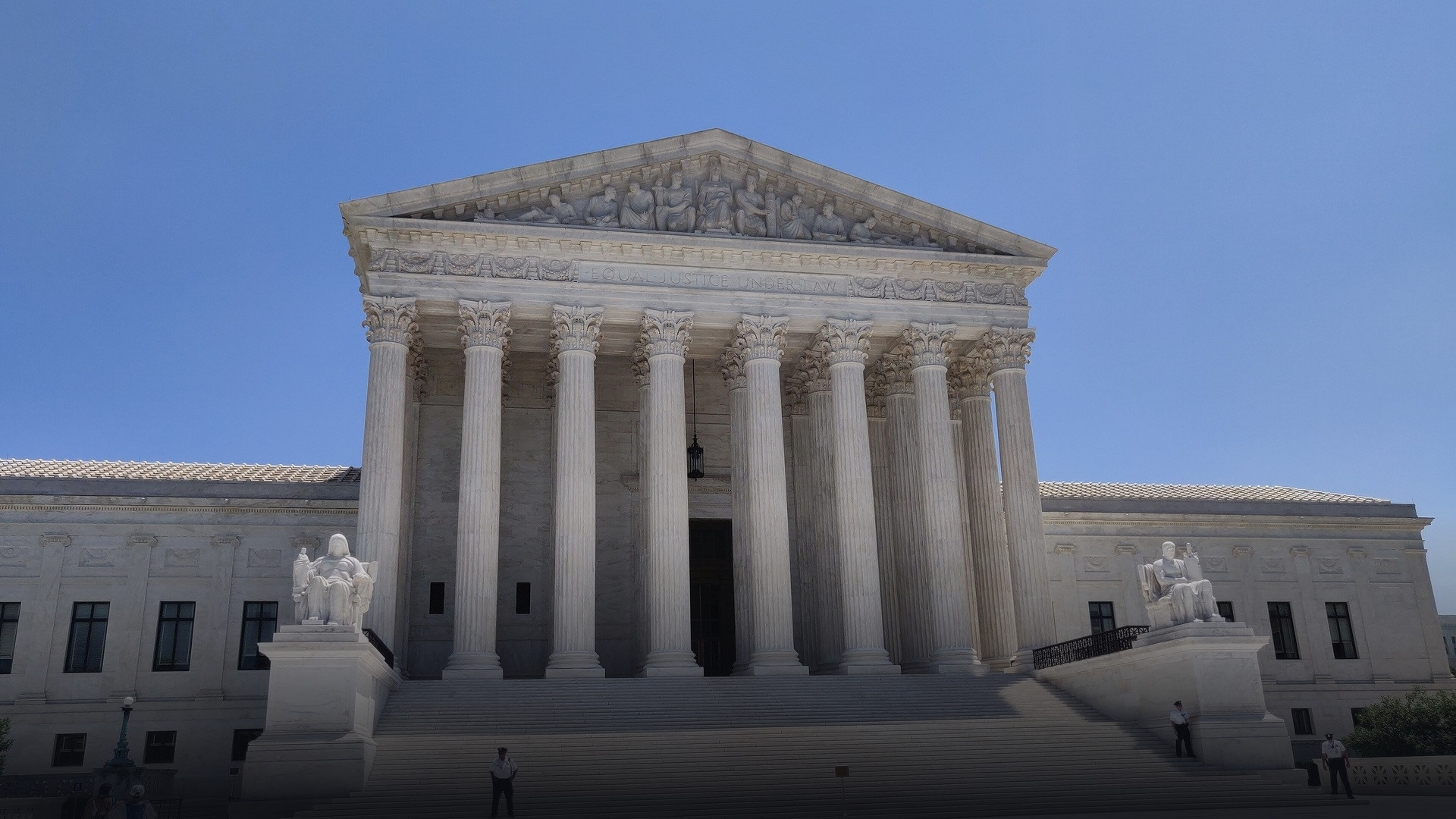 Front facade of the United States Supreme Court building in Washington, D.C.