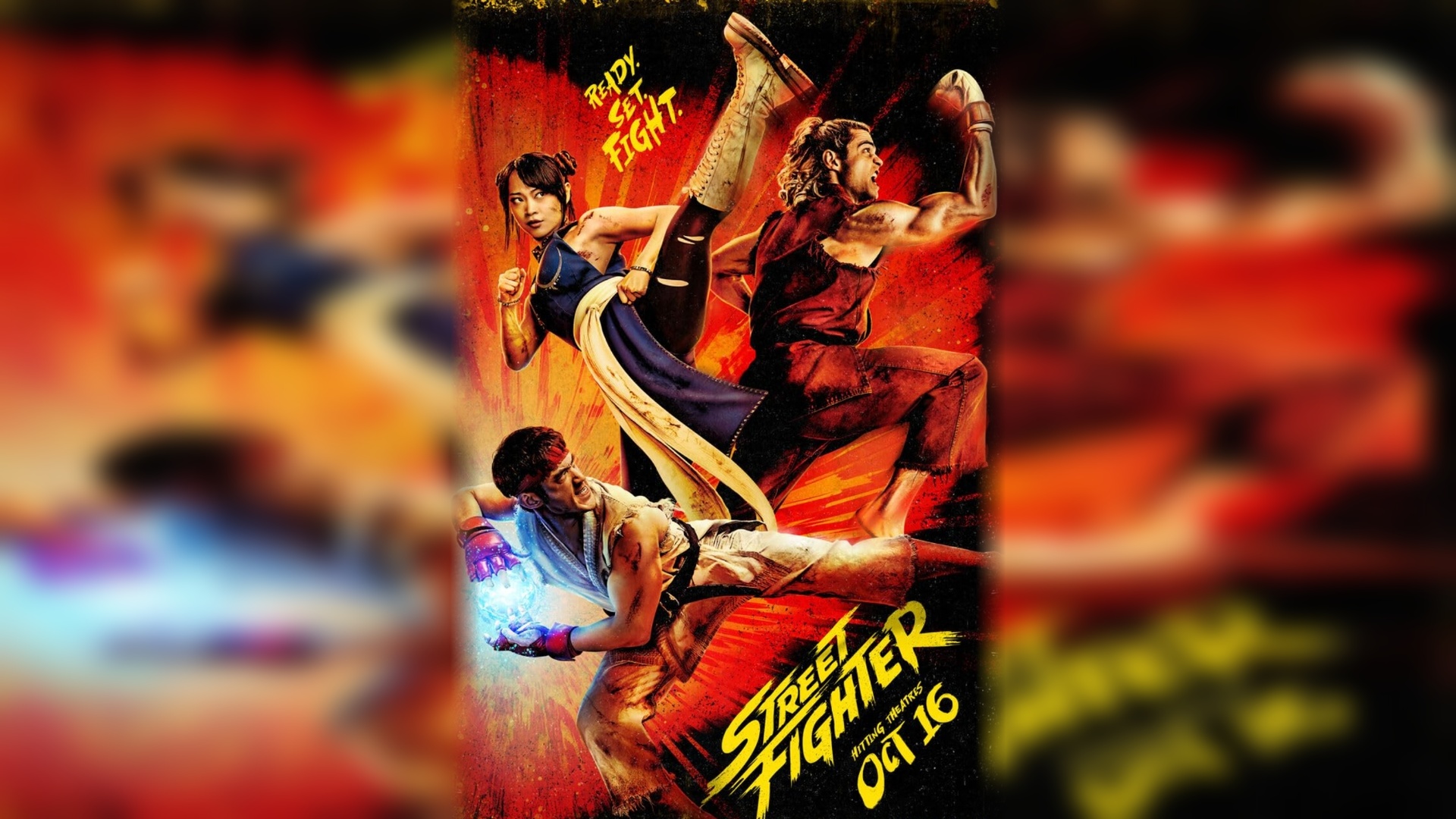Chun-Li in her signature blue martial arts gi striking an athletic fighting stance ready for combat.