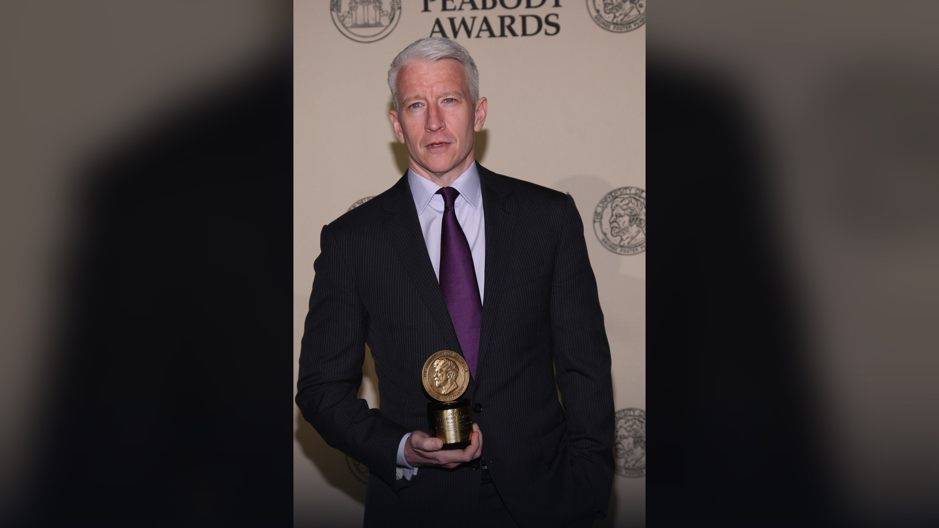 Anderson Cooper speaking at Peabody Awards