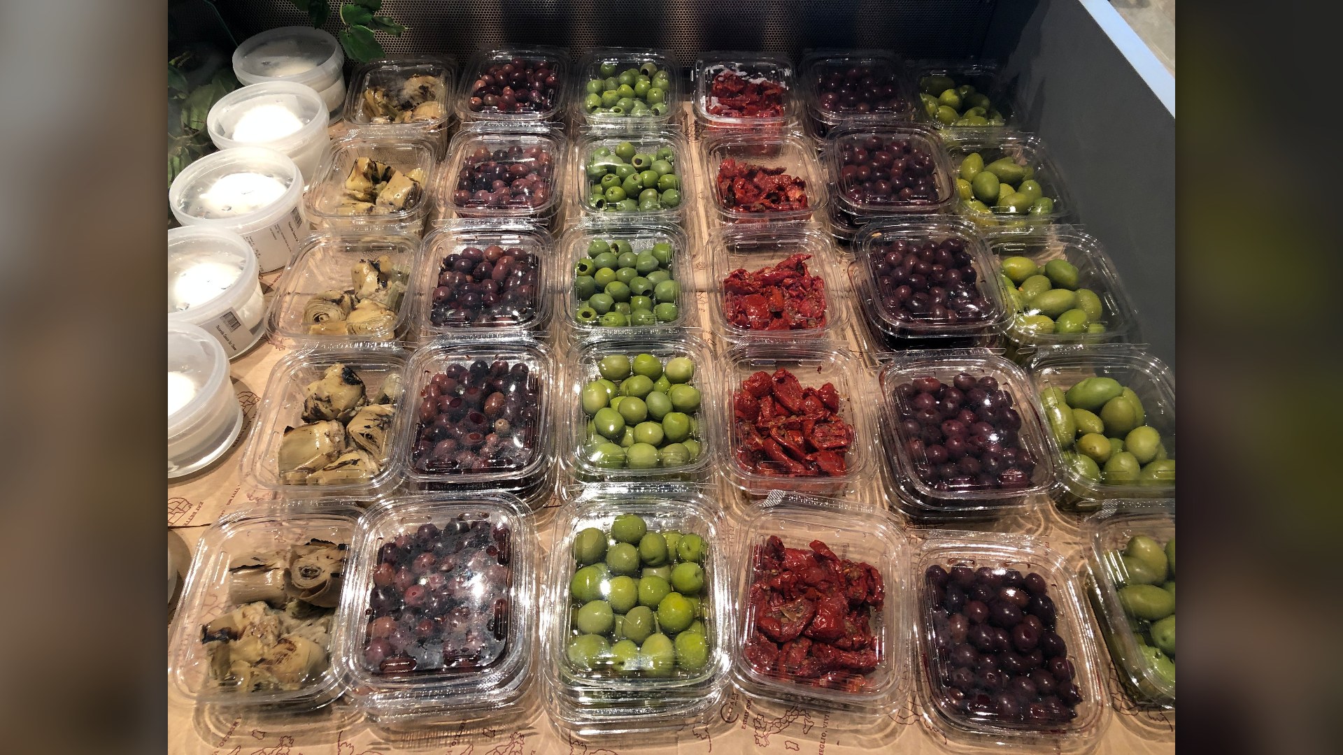 Gourmet Italian cheese and provisions counter inside Eataly market