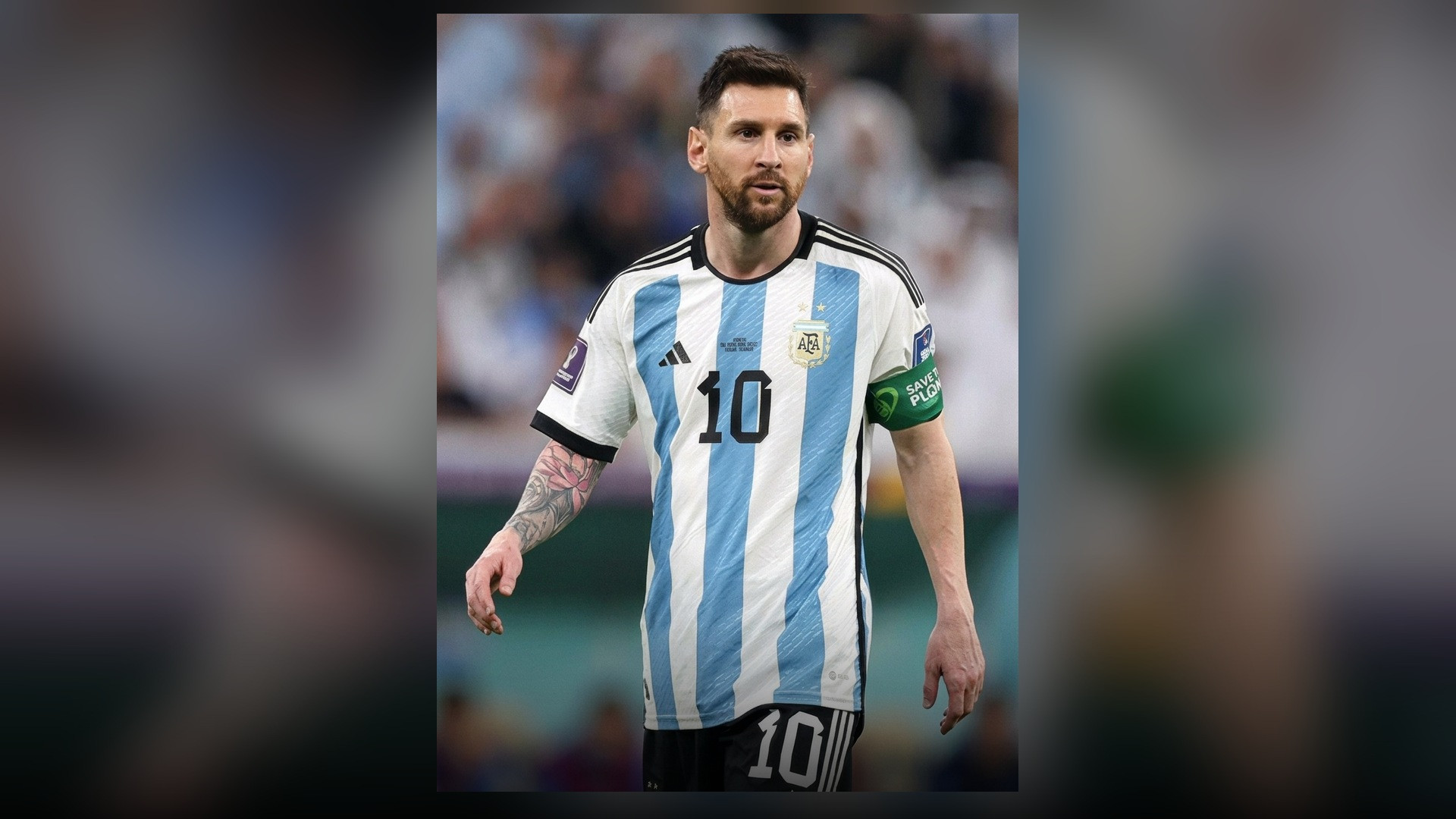Lionel Messi in elite training session action.