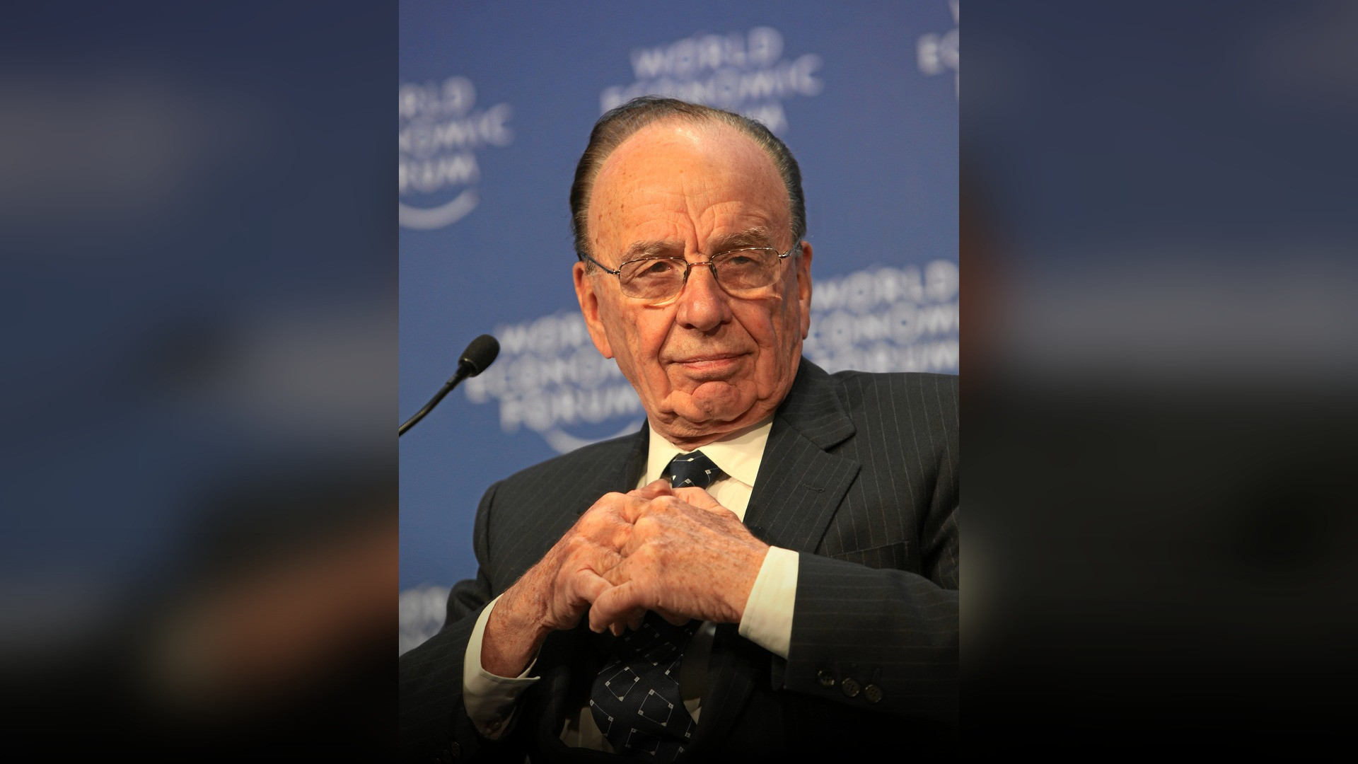 Rupert Murdoch in black-tie attire at a media gala.