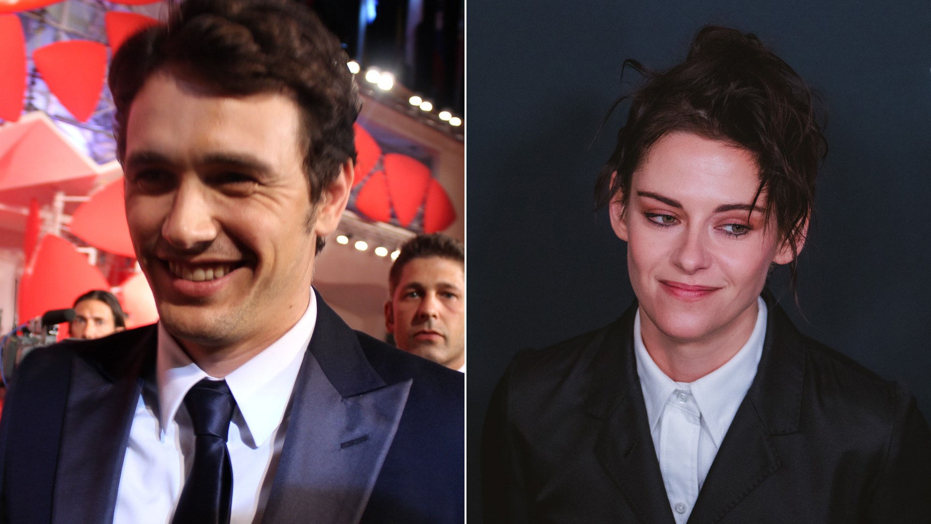 50/50 split of James Franco and Kristen Stewart