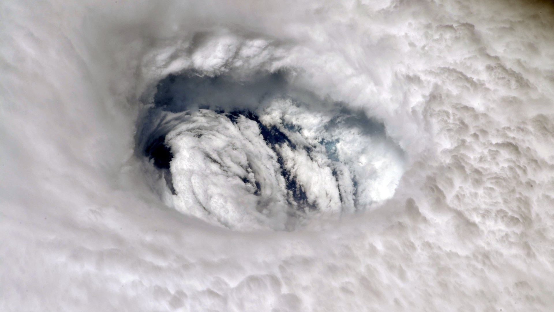 High-resolution satellite view of Hurricane Dorian's crisp eye over the Bahamas on September 2, 2019.