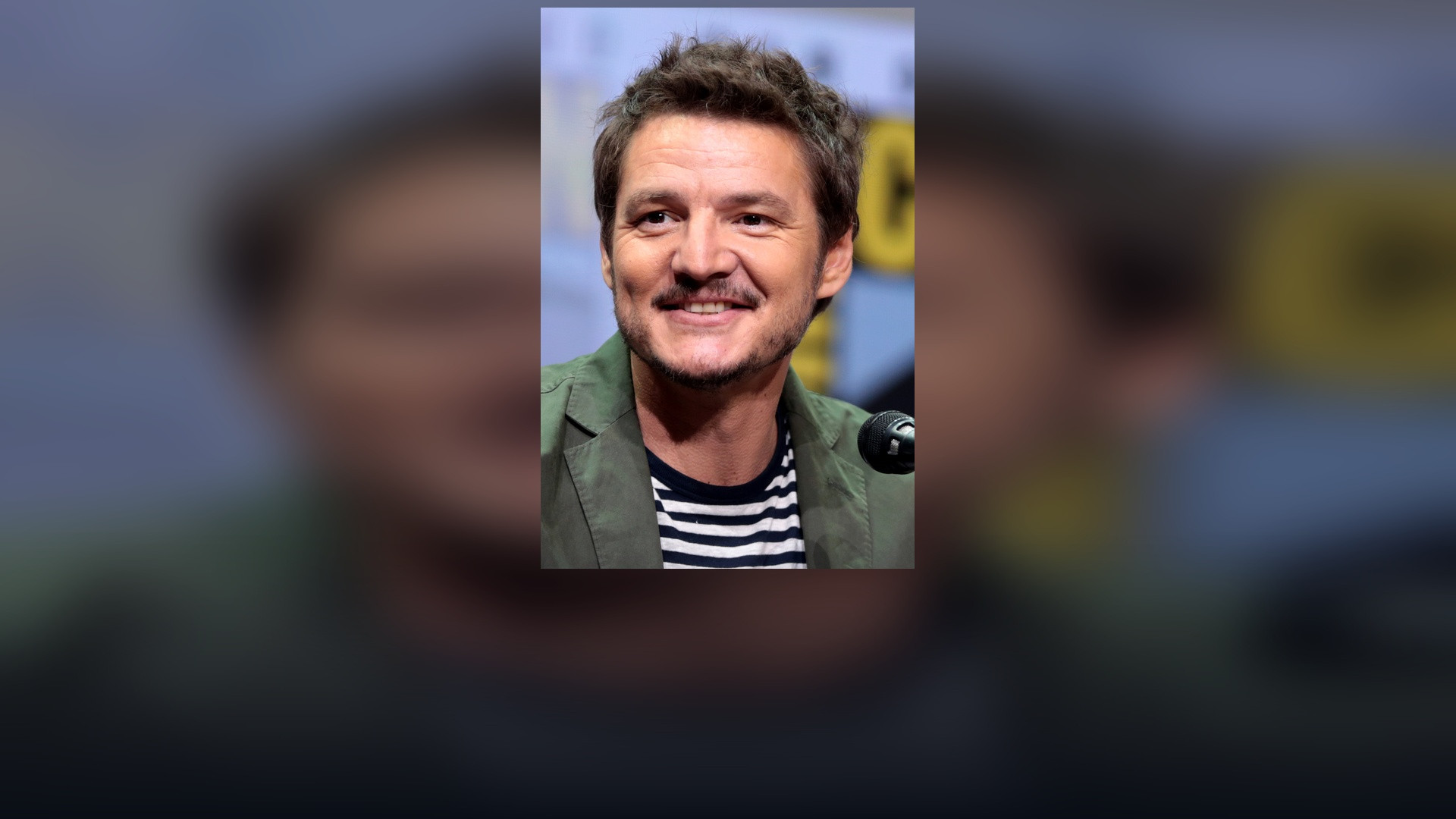Actor Pedro Pascal speaking at San Diego Comic-Con.