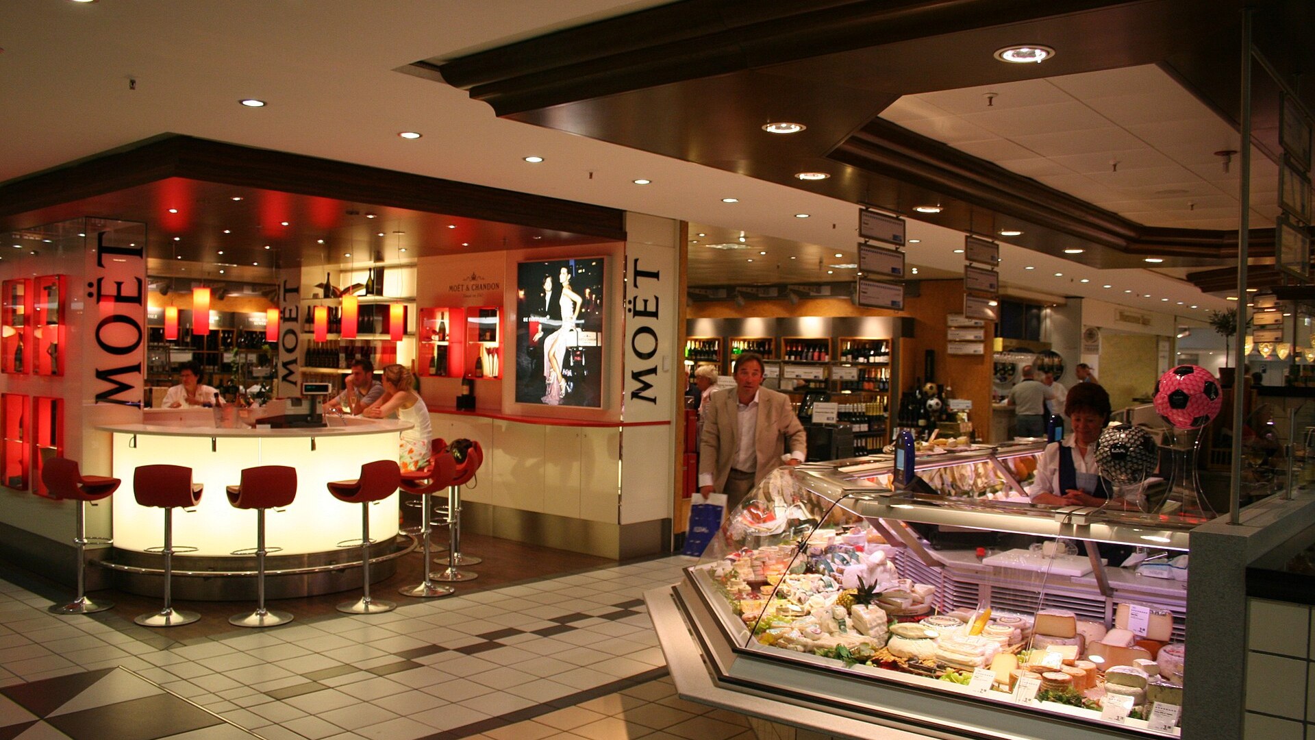 The 6th floor gourmet food hall and deli counters at KaDeWe Berlin