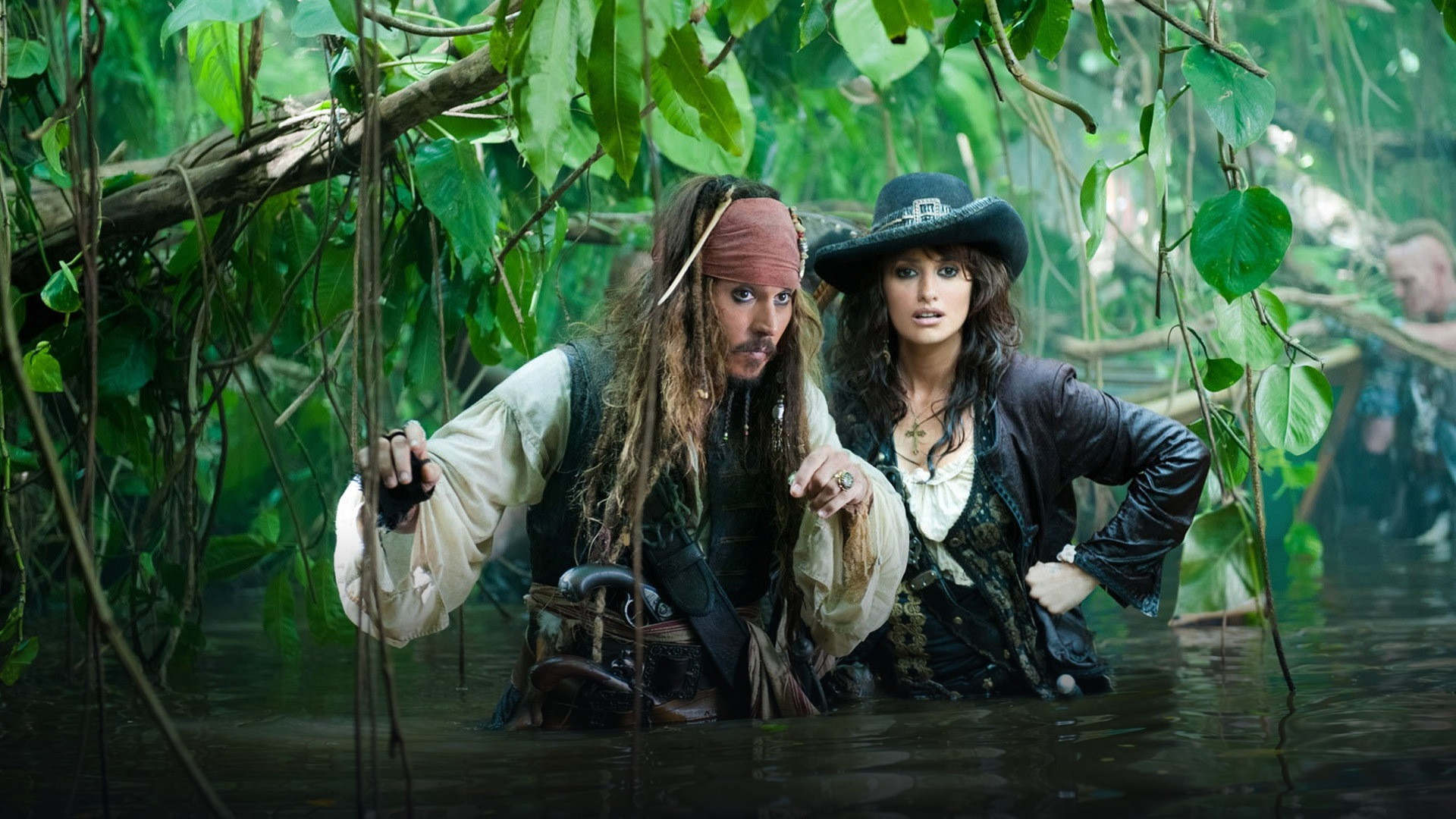 Captain Jack Sparrow on the deck of Queen Anne's Revenge.