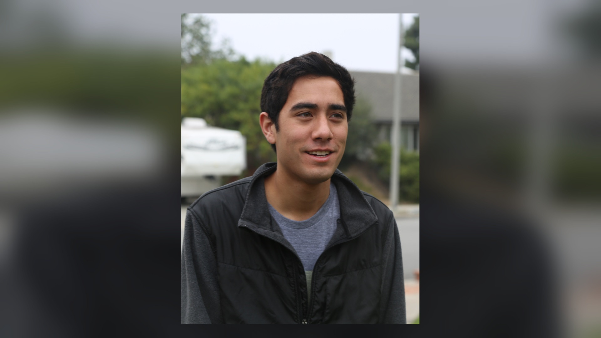 Outdoor portrait of video creator and digital illusionist Zach King.