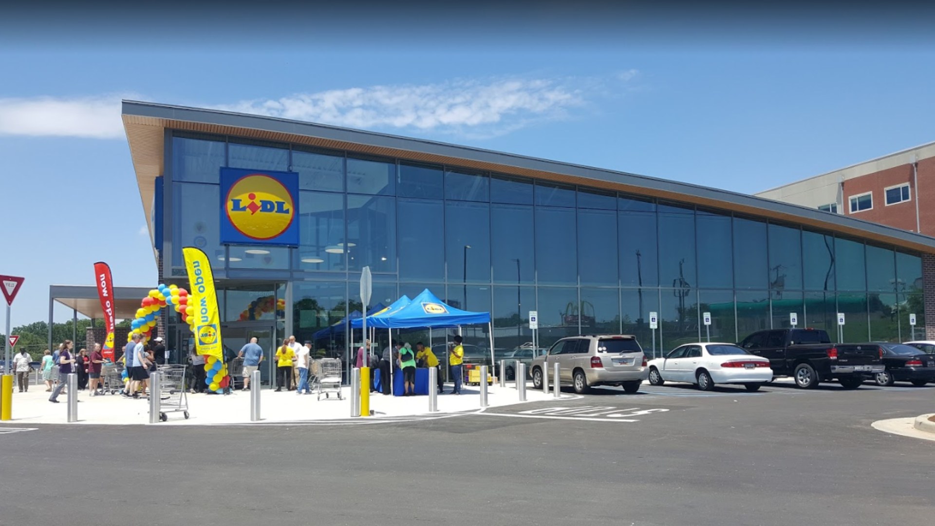 Lidl supermarket exterior in Greenville, South Carolina, representing the European-style discount grocer at #3.