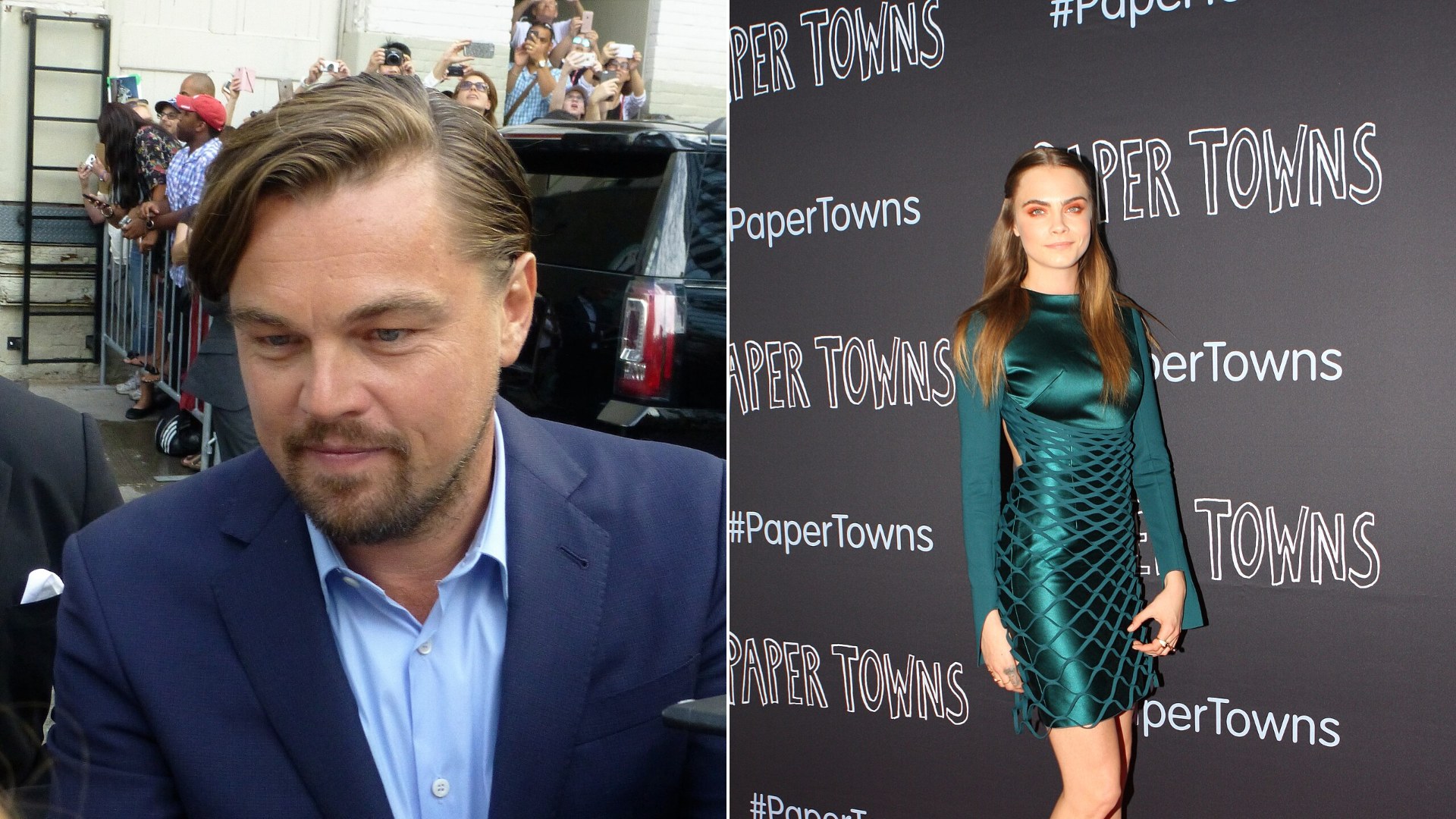 50/50 split of Leonardo DiCaprio and Cara Delevingne