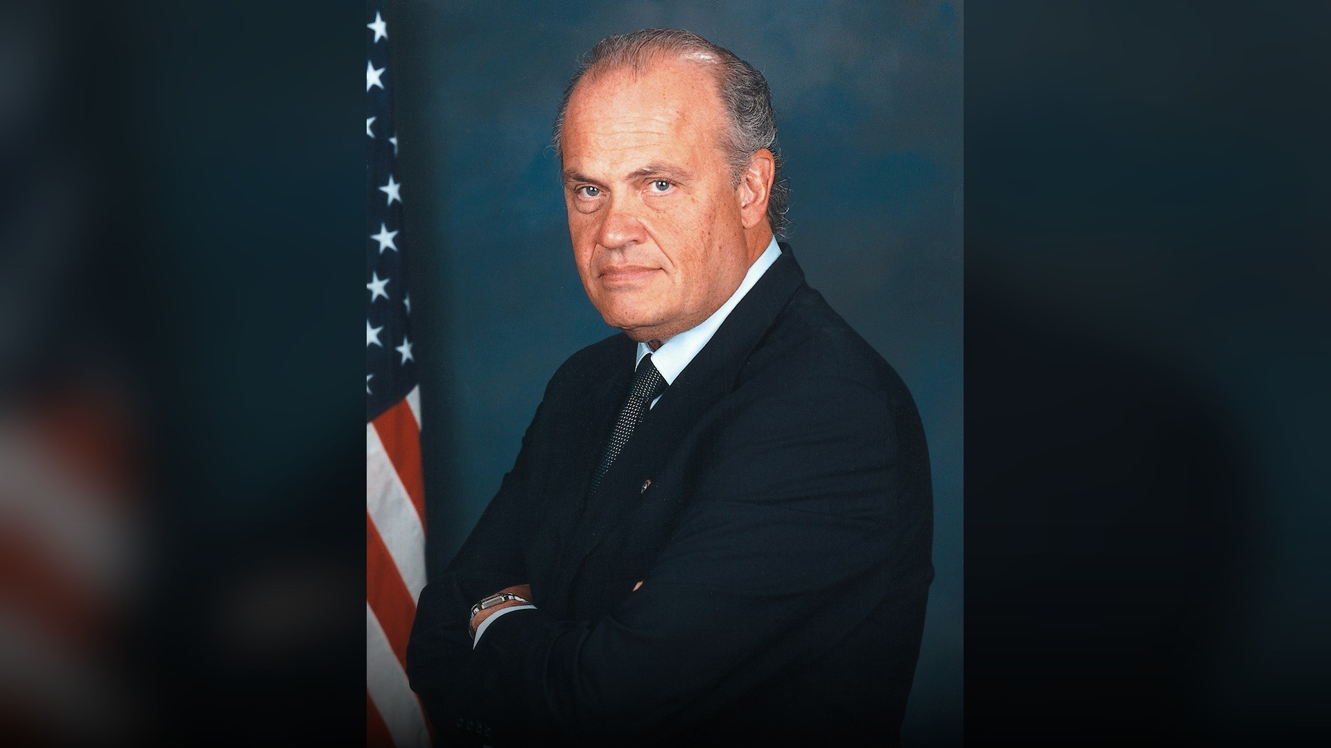 Historical portrait of Fred Thompson documenting their transition from cinema to public office.