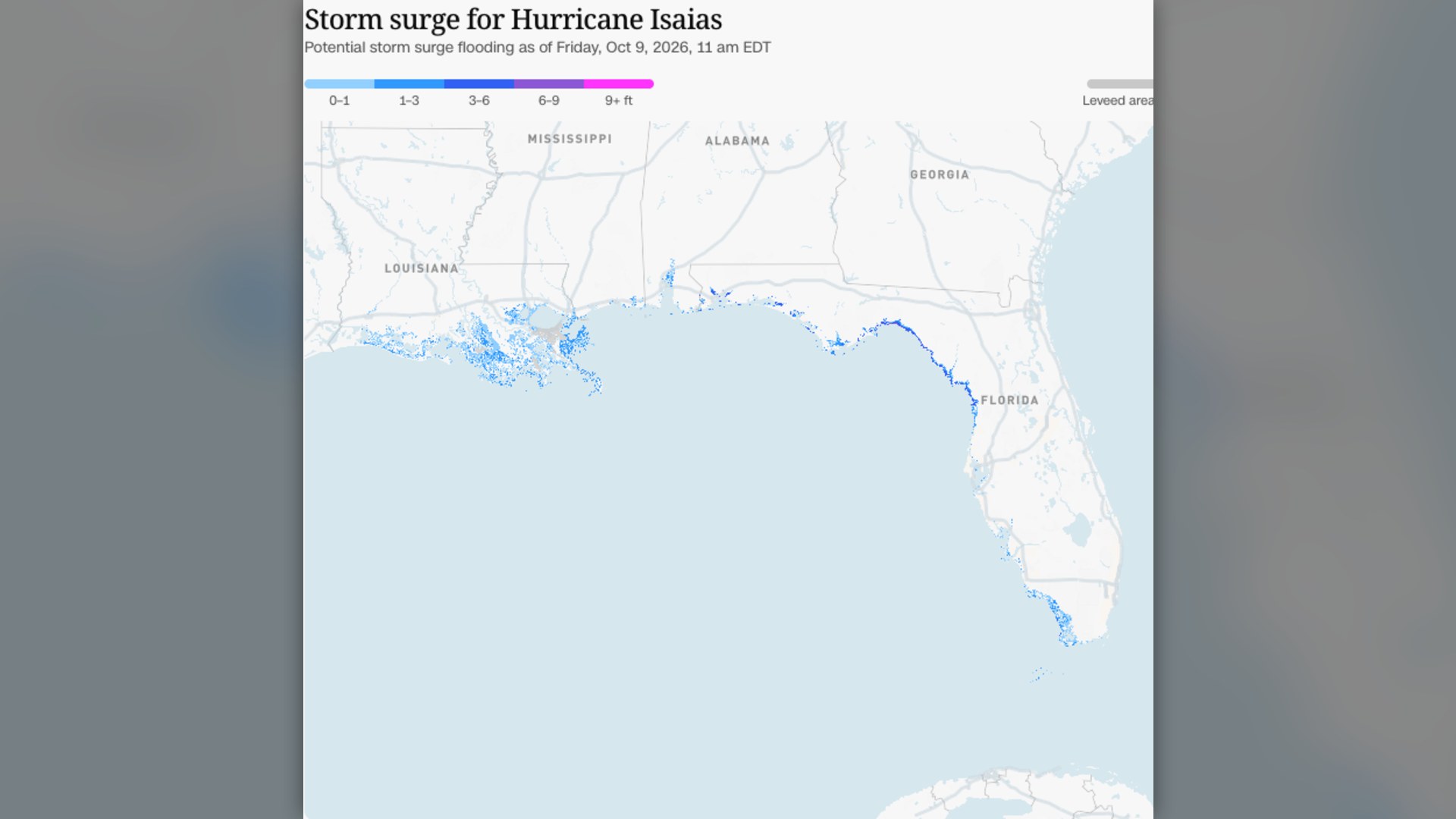 Forecast Landfall Near Pensacola Beach