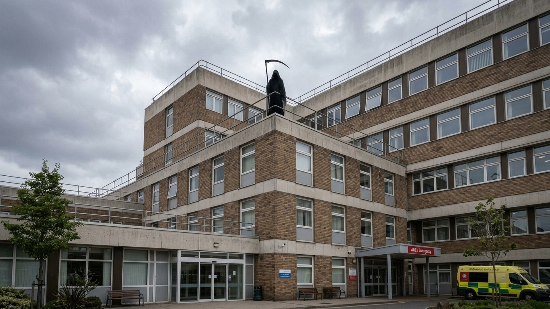 Hospital Roof Grim Reaper Standoff