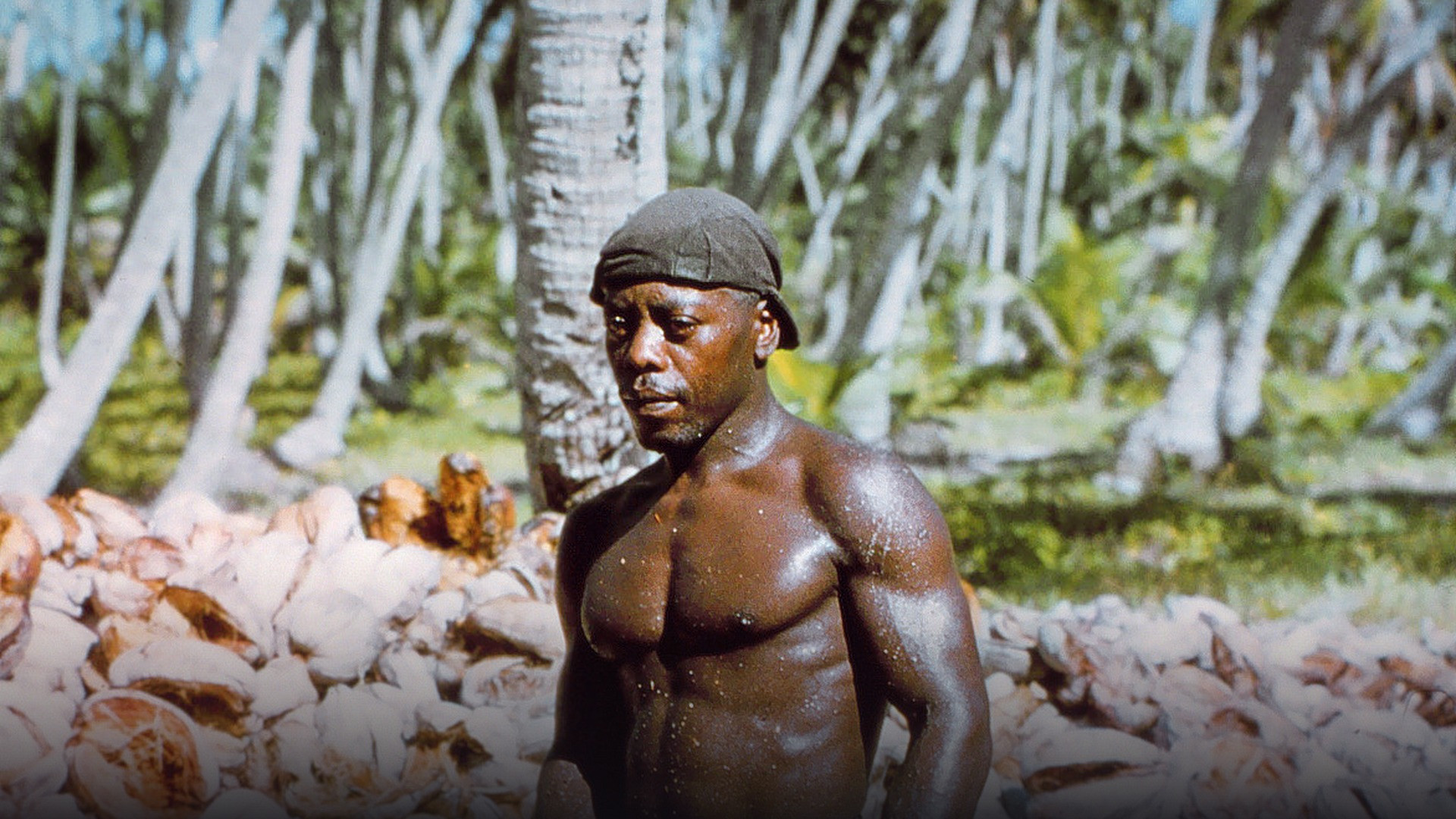 Historic archival portrait of native Chagossian residents in the British Indian Ocean Territory.