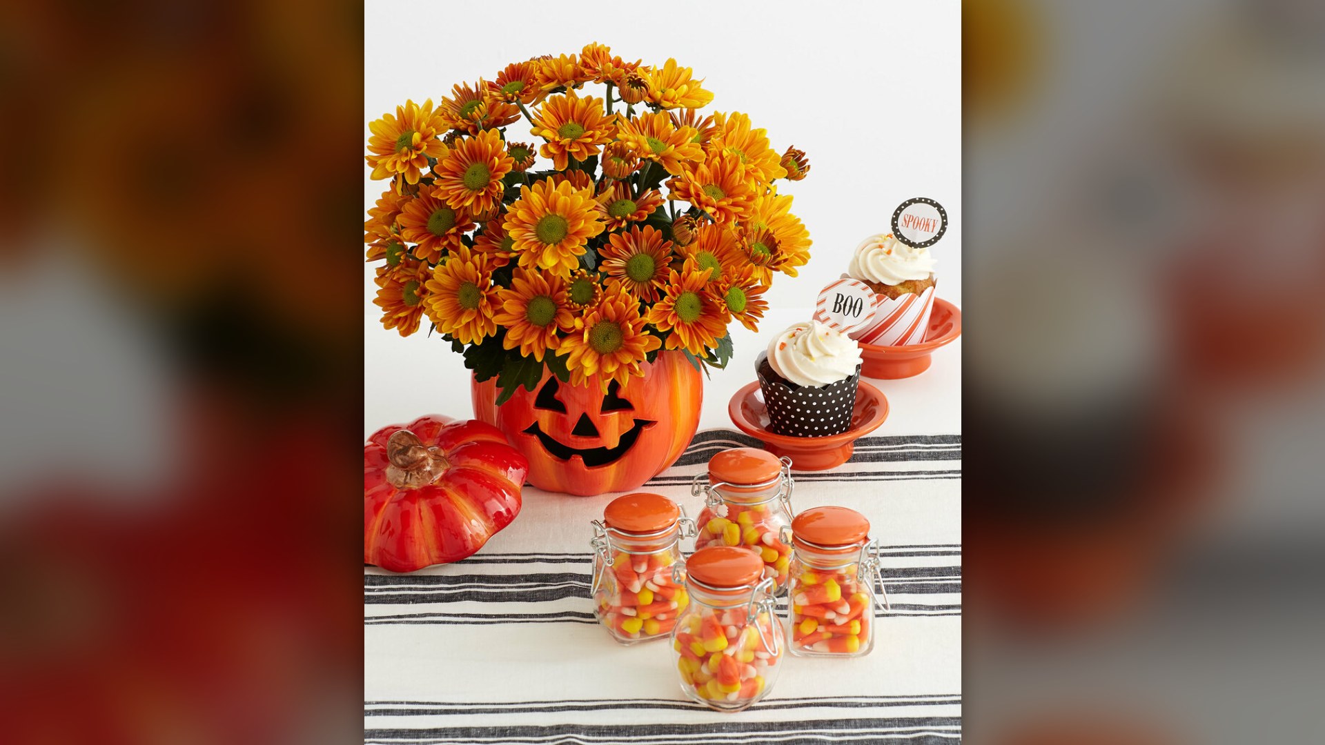4. Watch For Decorative Corn & Pumpkins