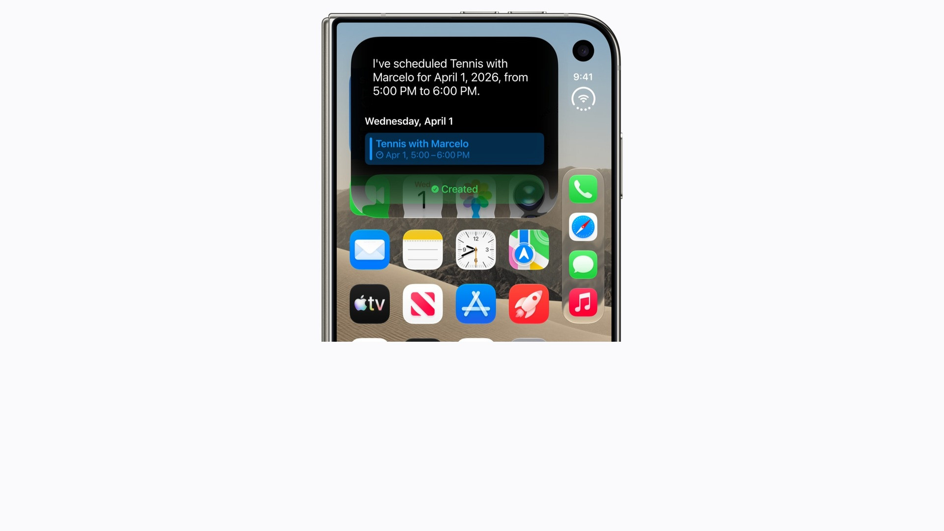 iPhone Duo displaying glowing edge animation indicating active Siri AI processing.
